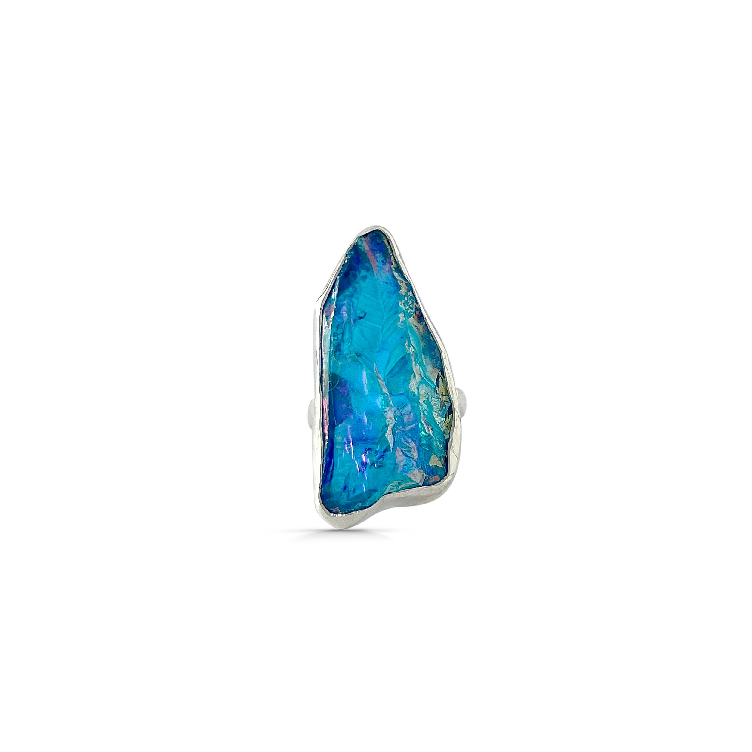 Titanium Druzy Blue Ring-(TDB-2-32)