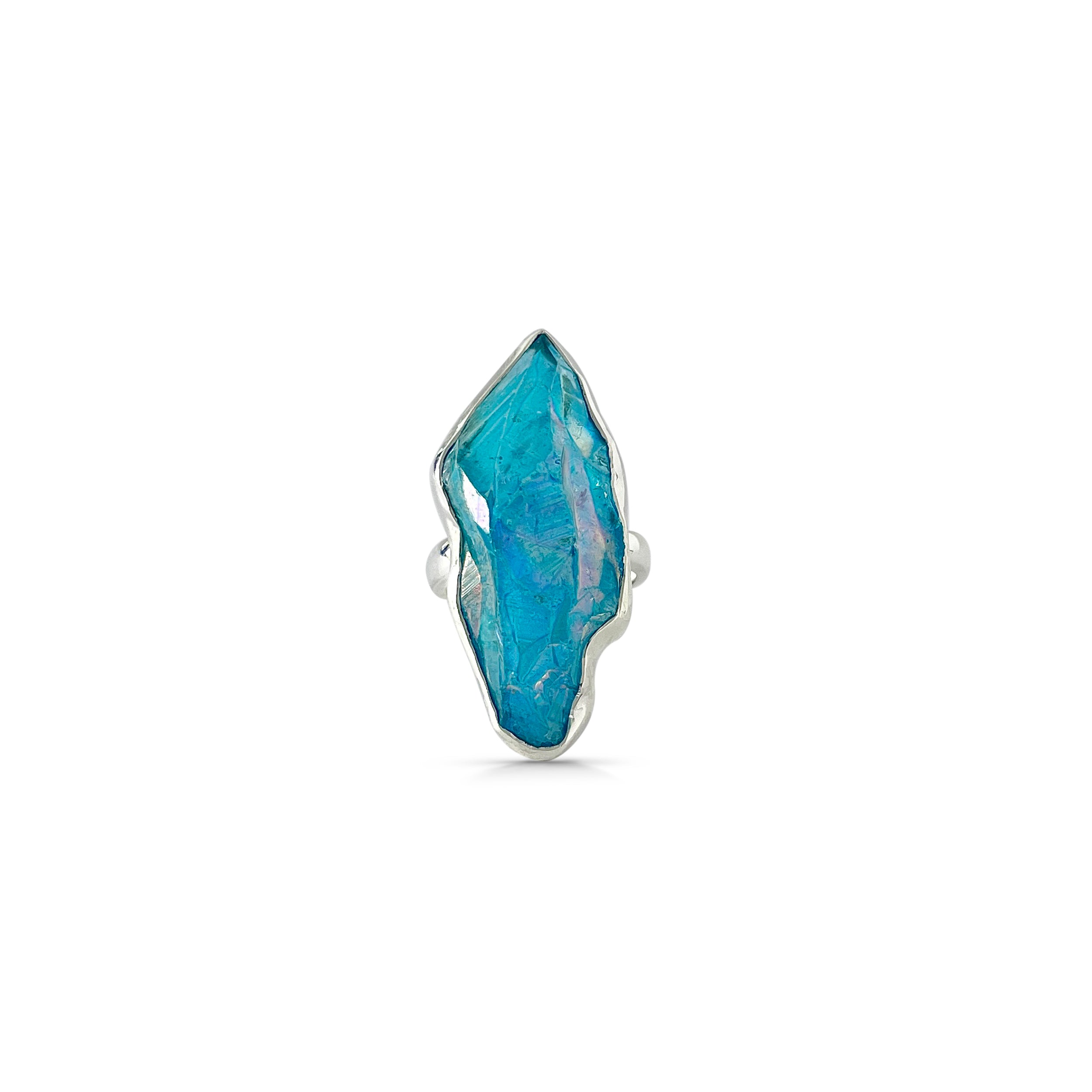 Titanium Druzy Blue Ring-(TDB-2-36)