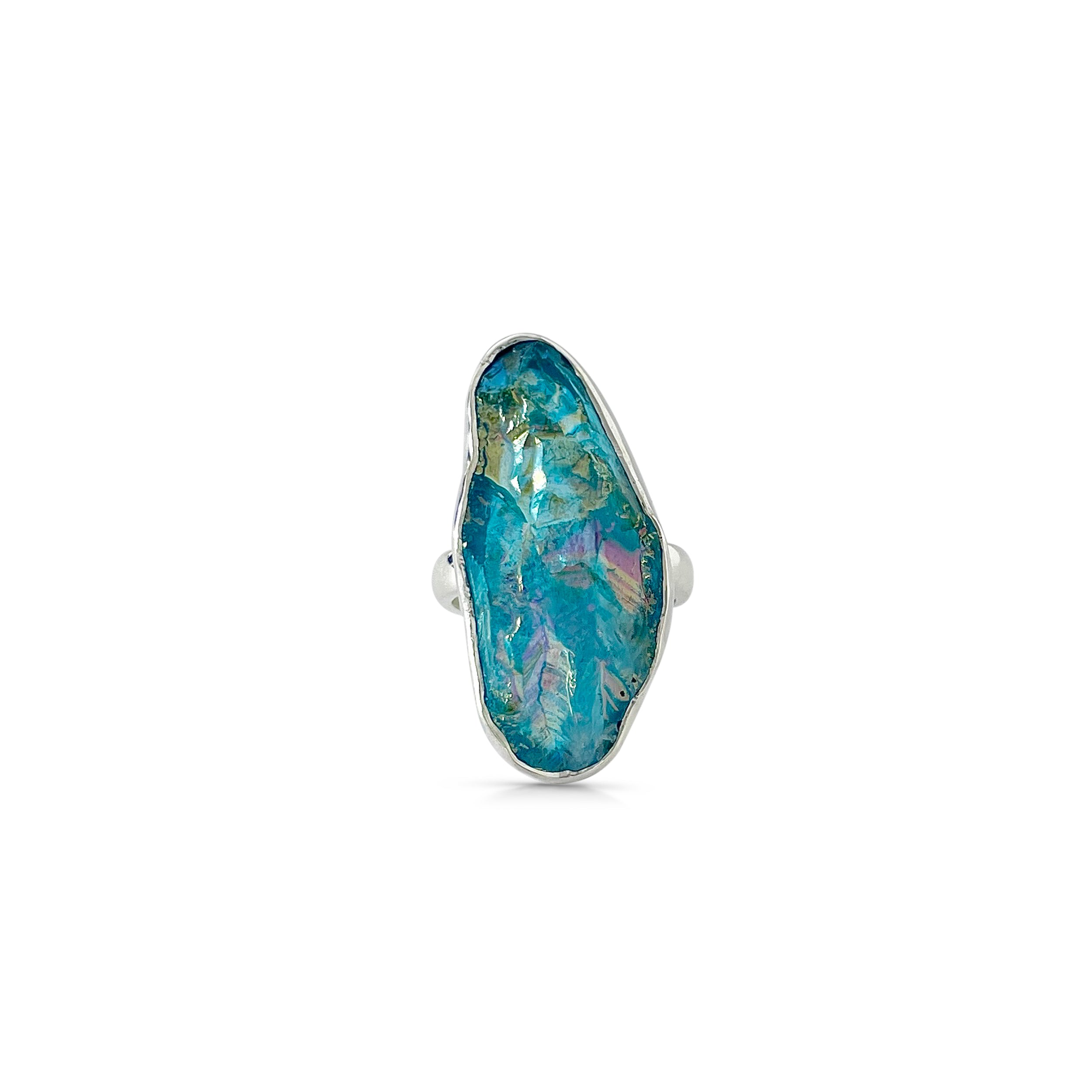 Titanium Druzy Blue Ring-(TDB-2-40)