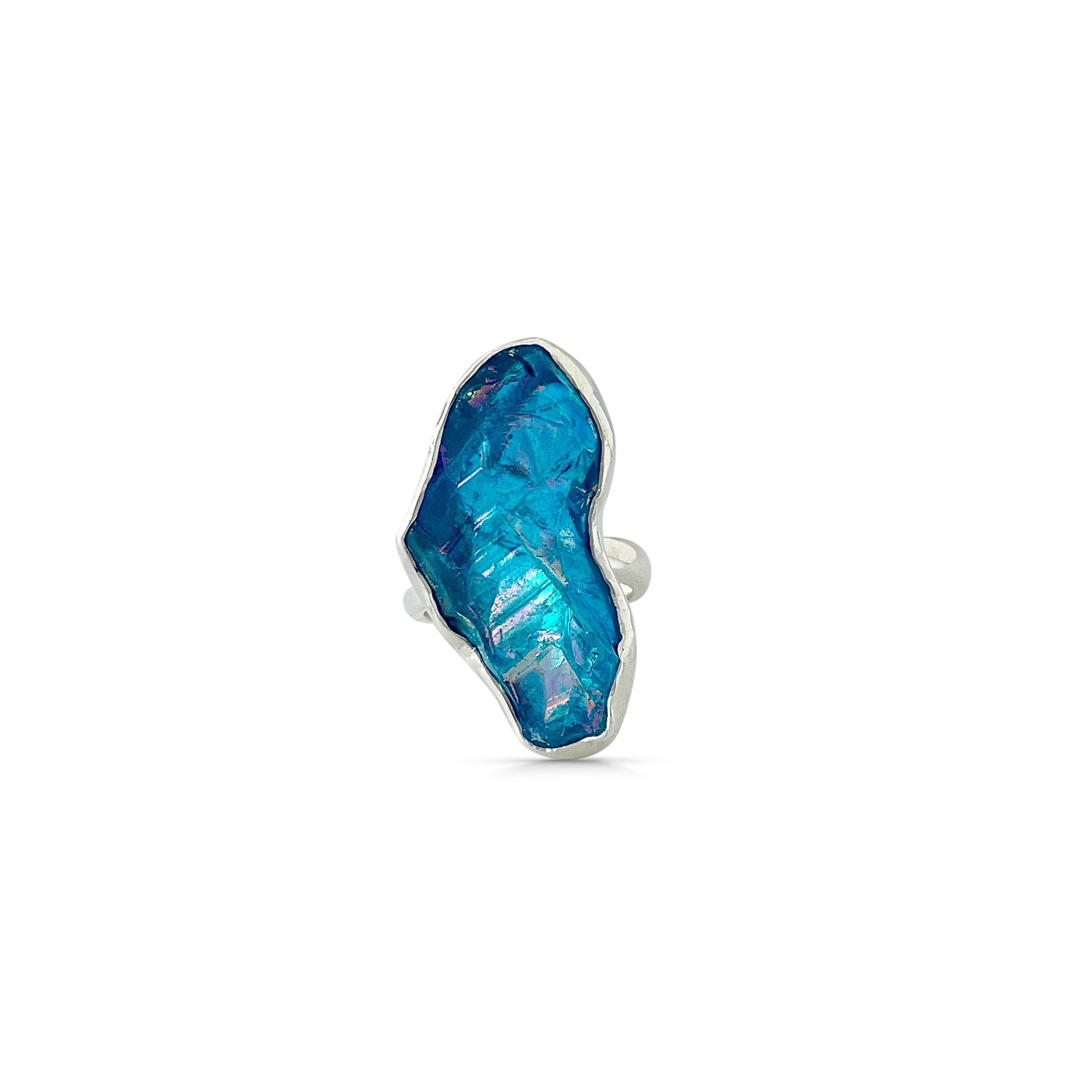 Titanium Druzy Blue Ring-(TDB-2-45)