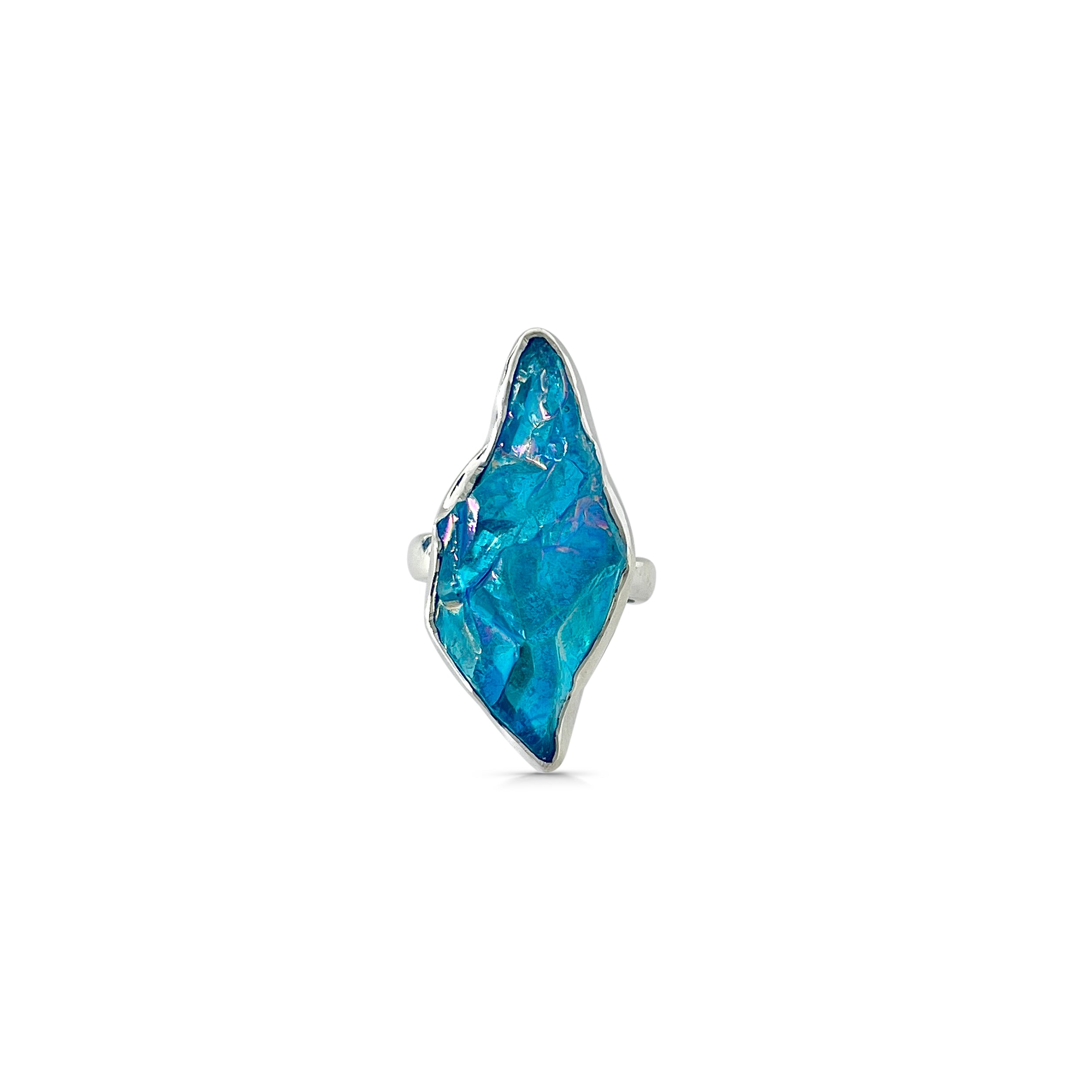 Titanium Druzy Blue Ring-(TDB-2-46)
