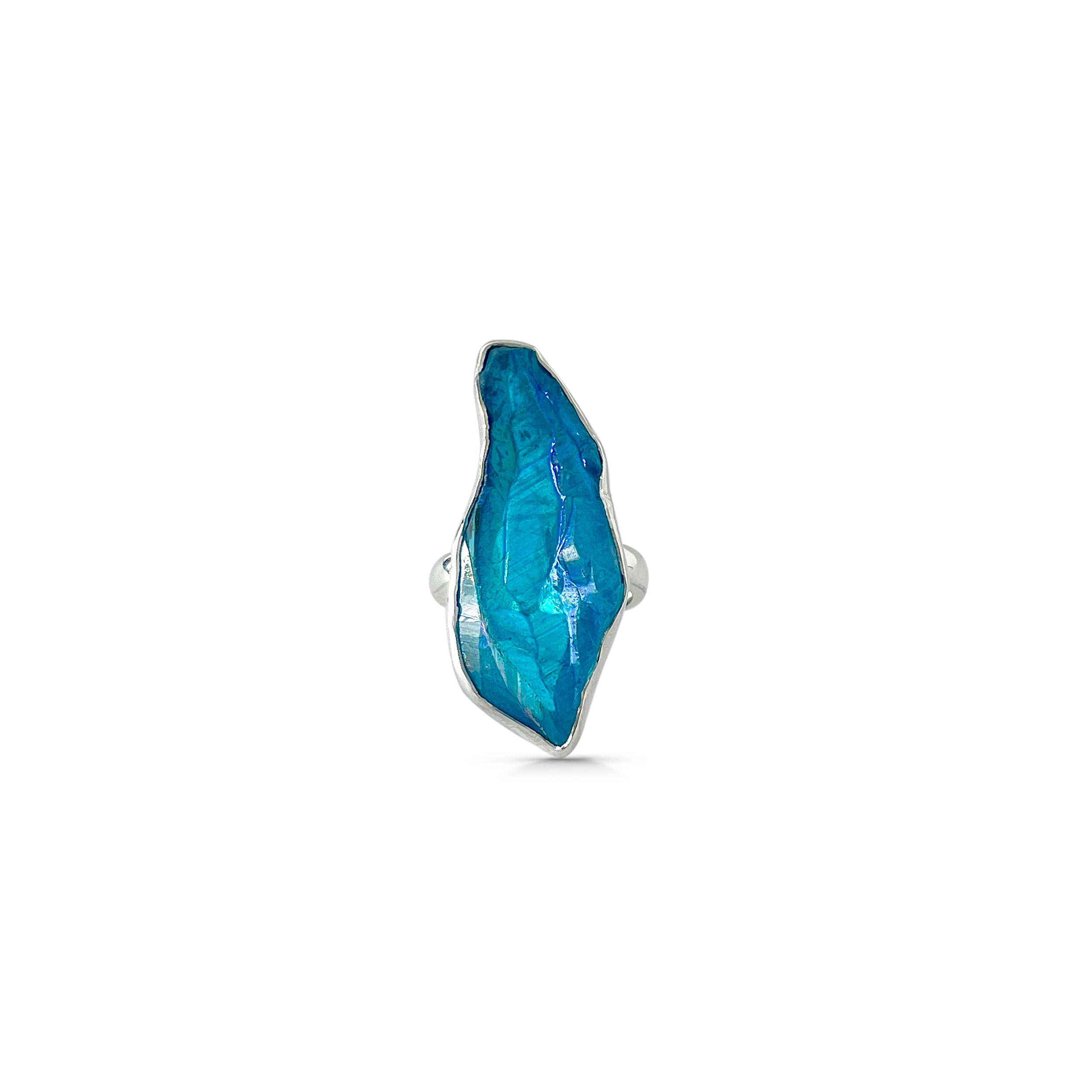 Titanium Druzy Blue Ring-(TDB-2-47)