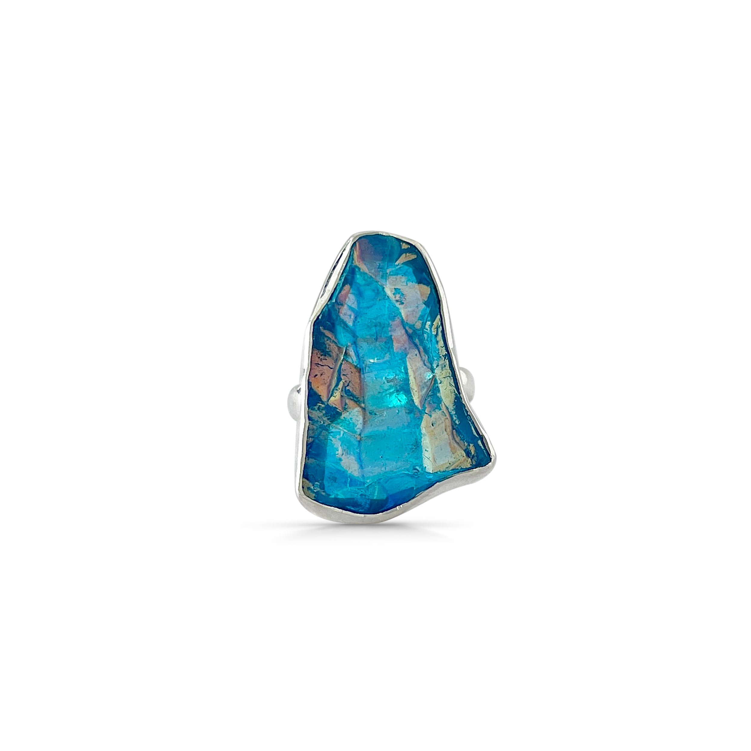 Titanium Druzy Blue Ring-(TDB-2-5)