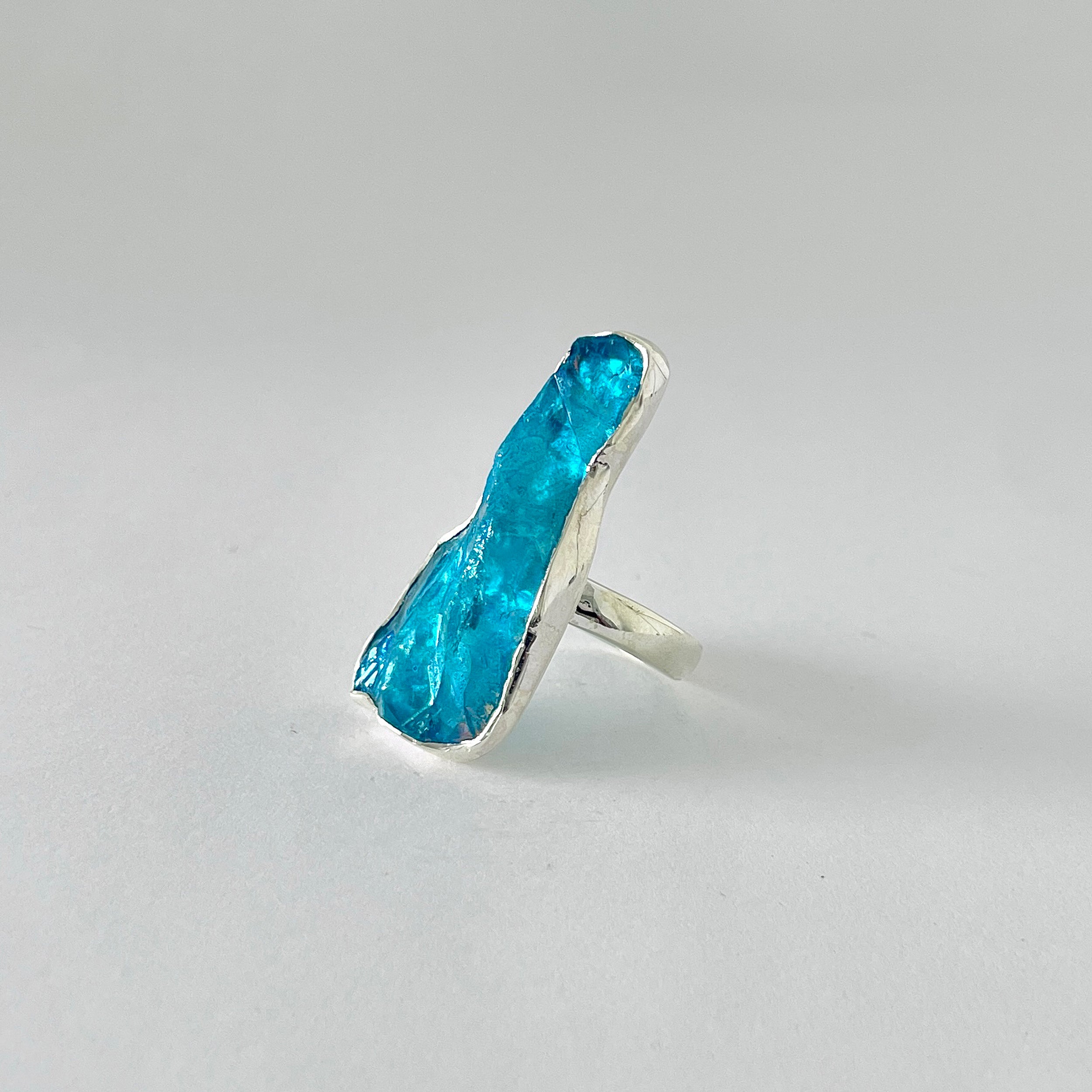 Titanium Druzy Blue Ring-(TDB-2-54)