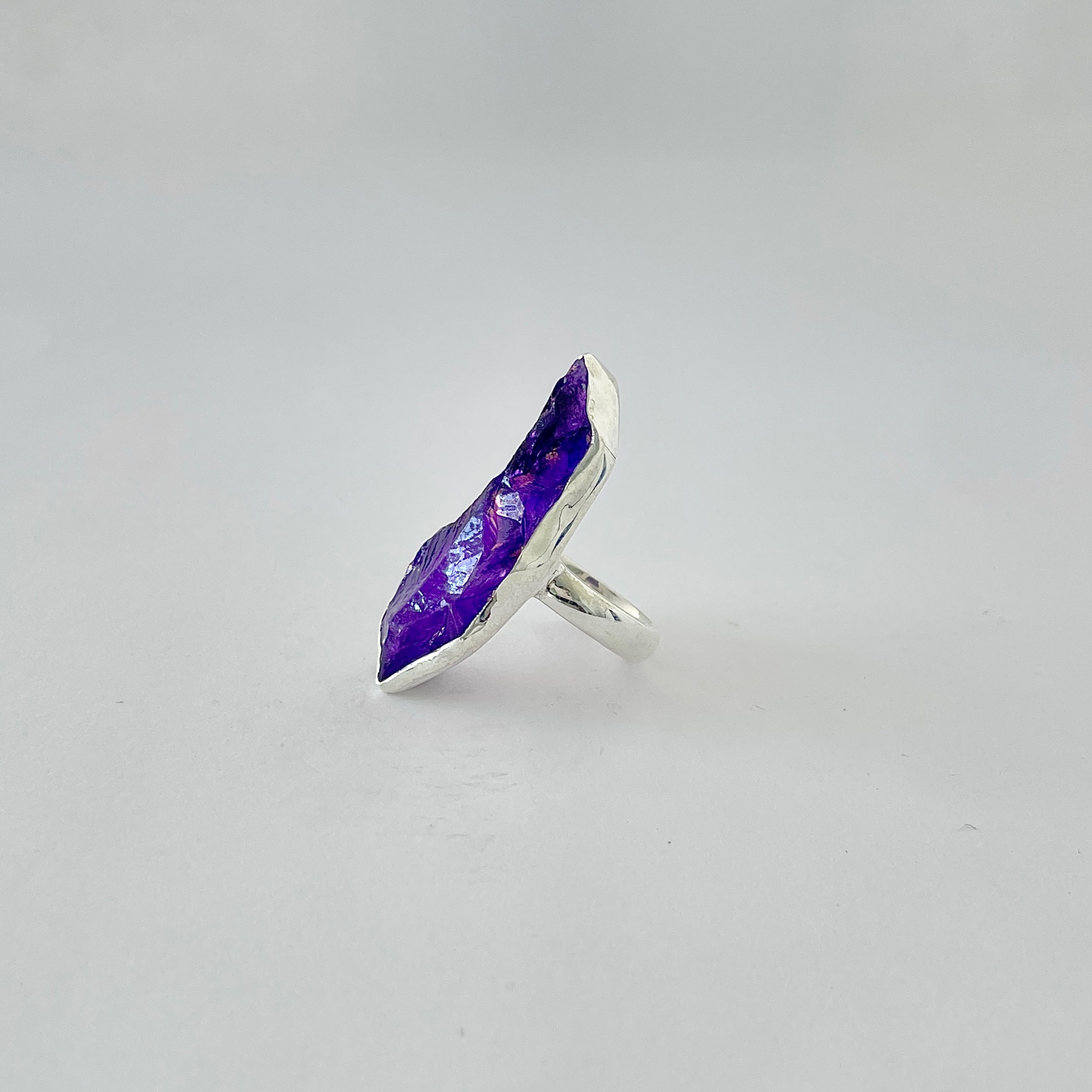 Titanium Druzy Purple Ring-(TDP-2-1)