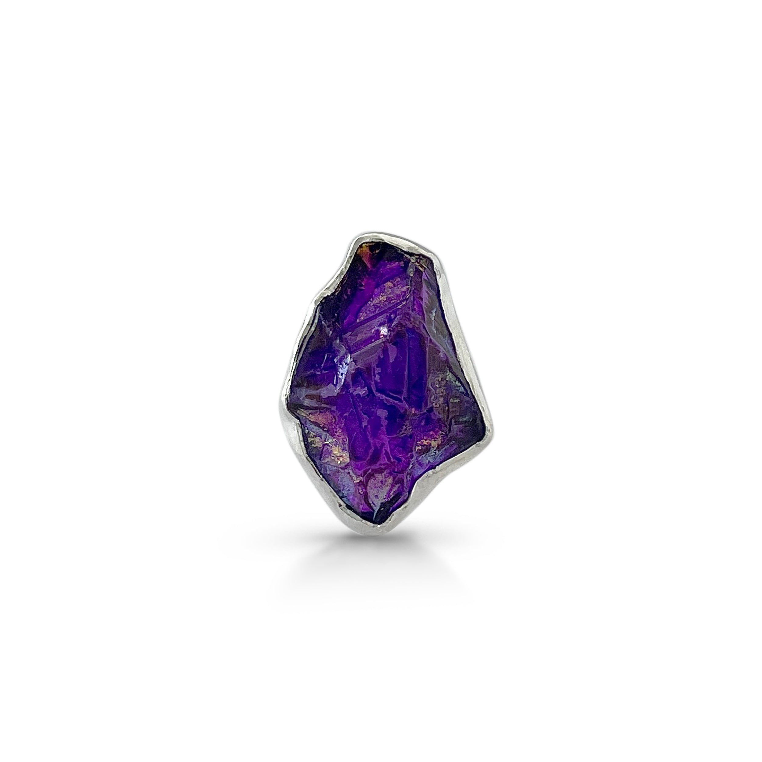 Titanium Druzy Purple Ring-(TDP-2-10)