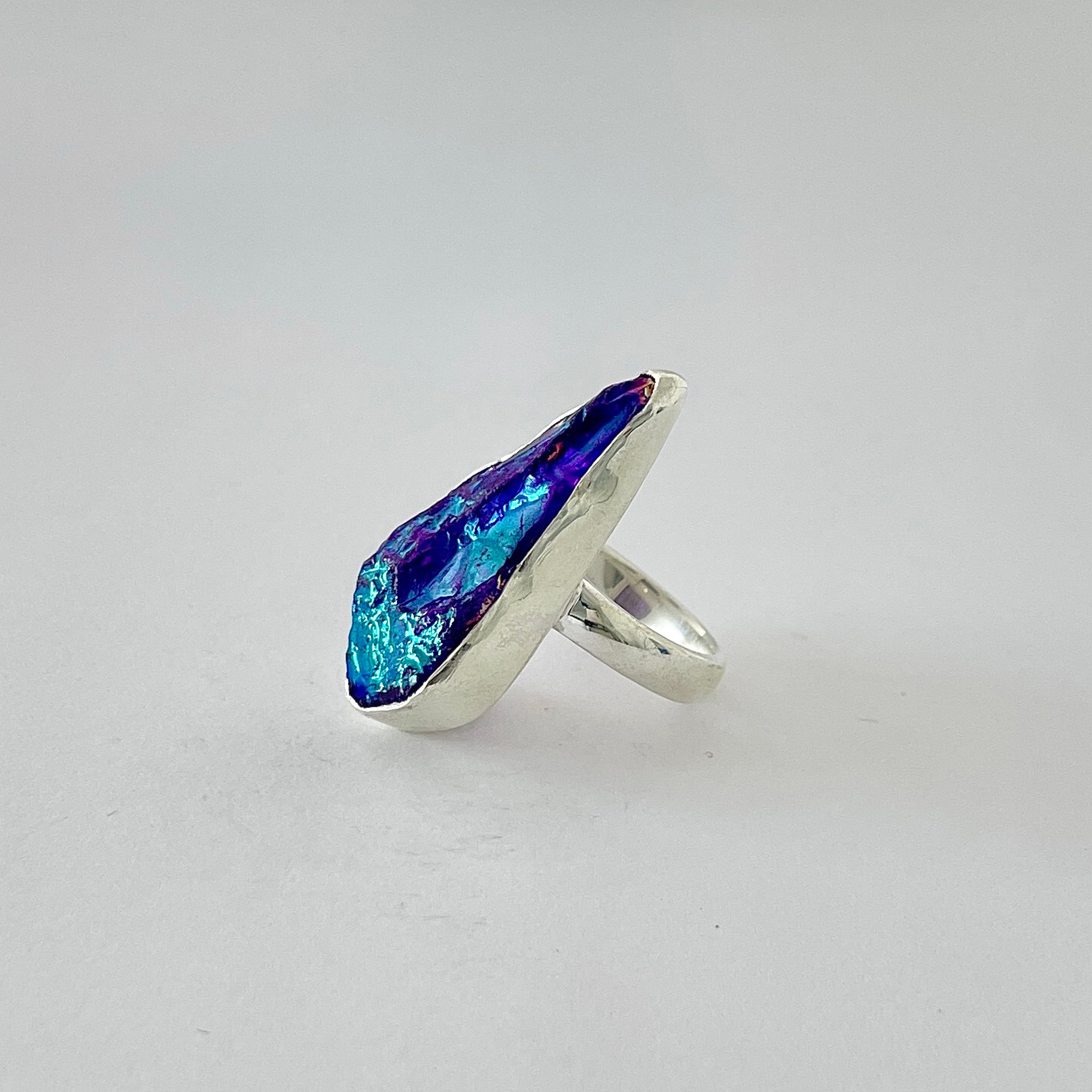 Titanium Druzy Purple Ring-(TDP-2-13)