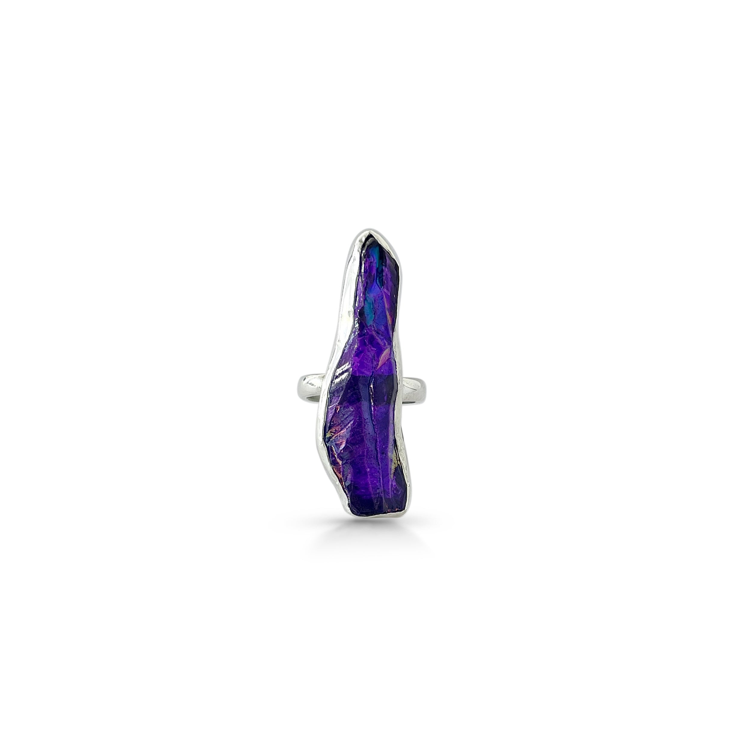 Titanium Druzy Purple Ring-(TDP-2-17)