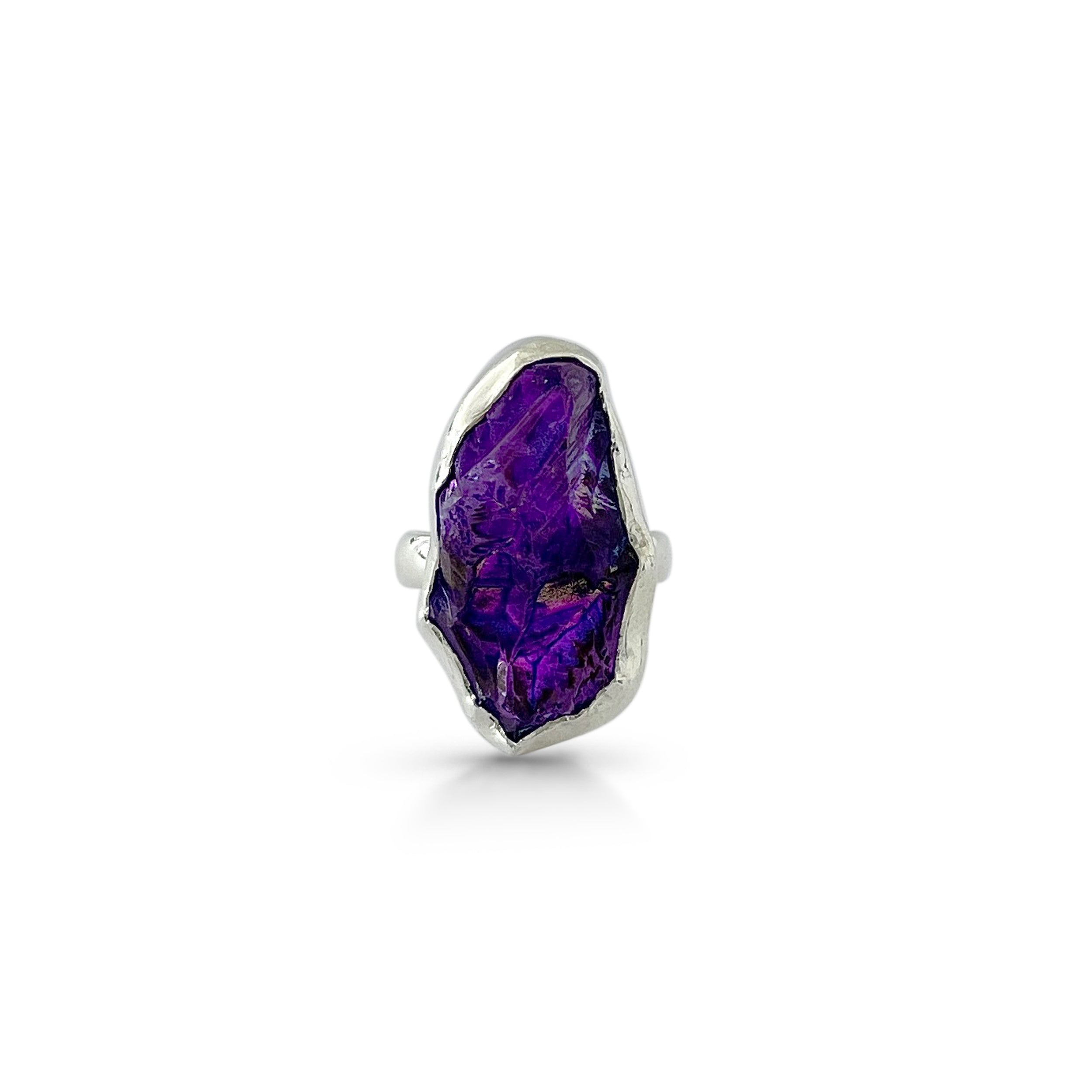 Titanium Druzy Purple Ring-(TDP-2-18)