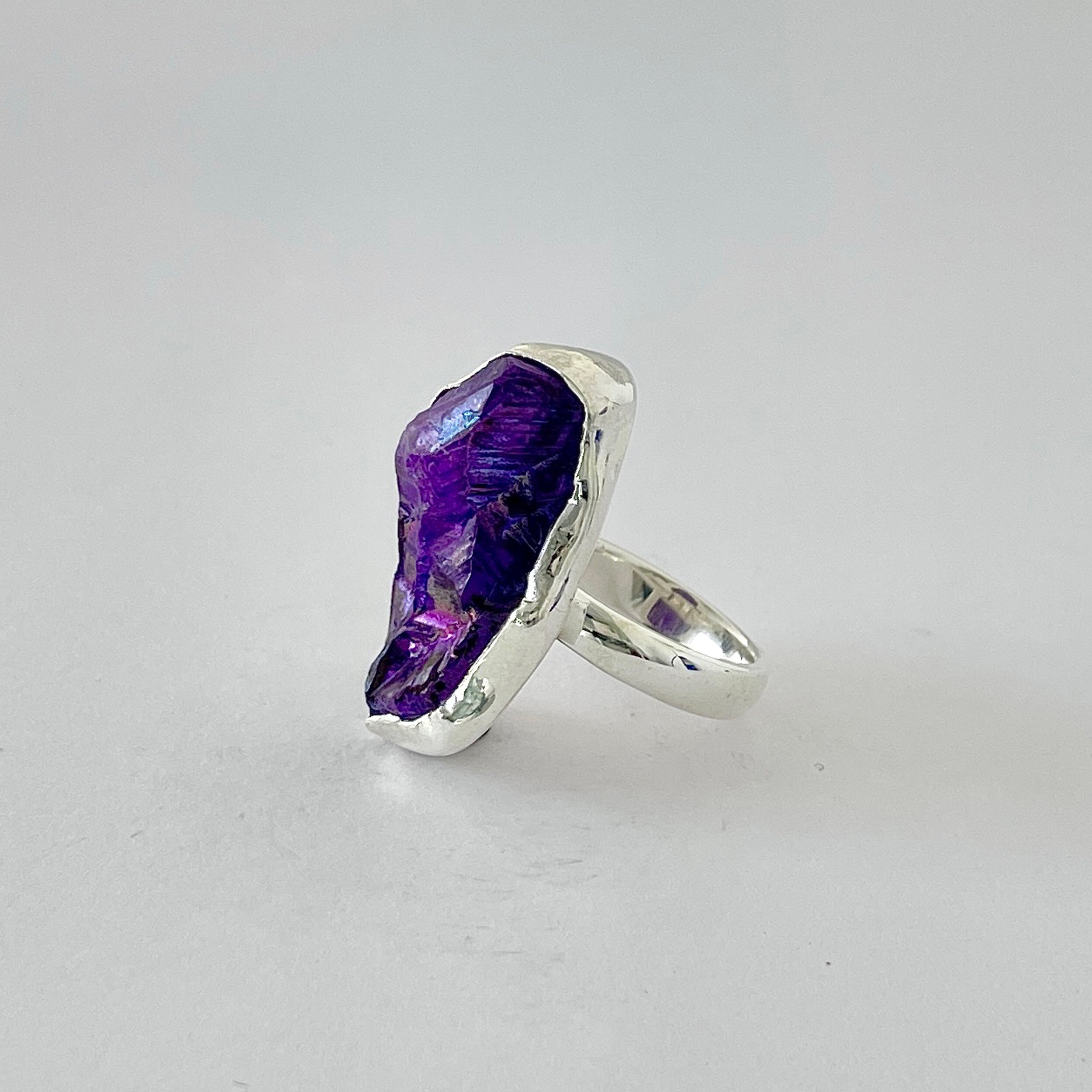 Titanium Druzy Purple Ring-(TDP-2-18)