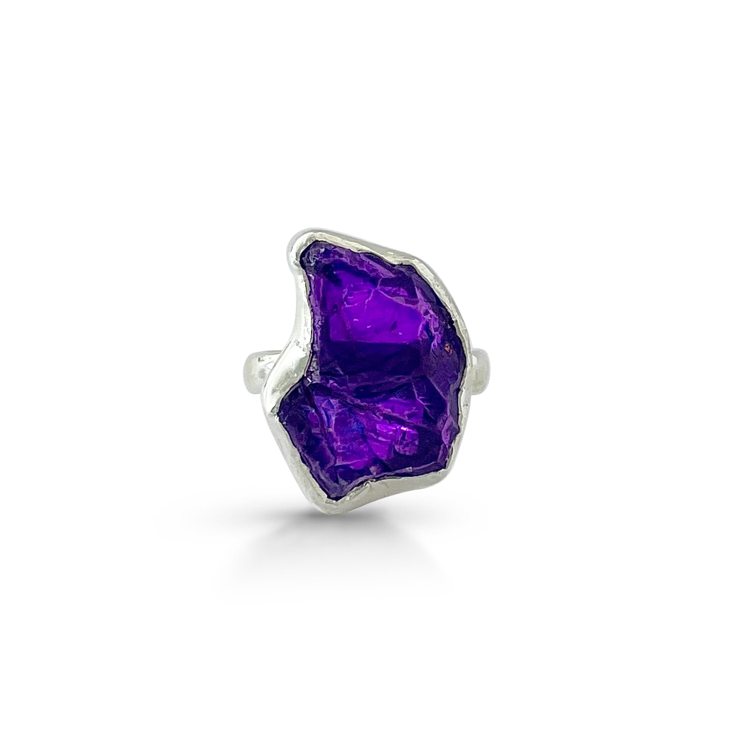 Titanium Druzy Purple Ring-(TDP-2-2)