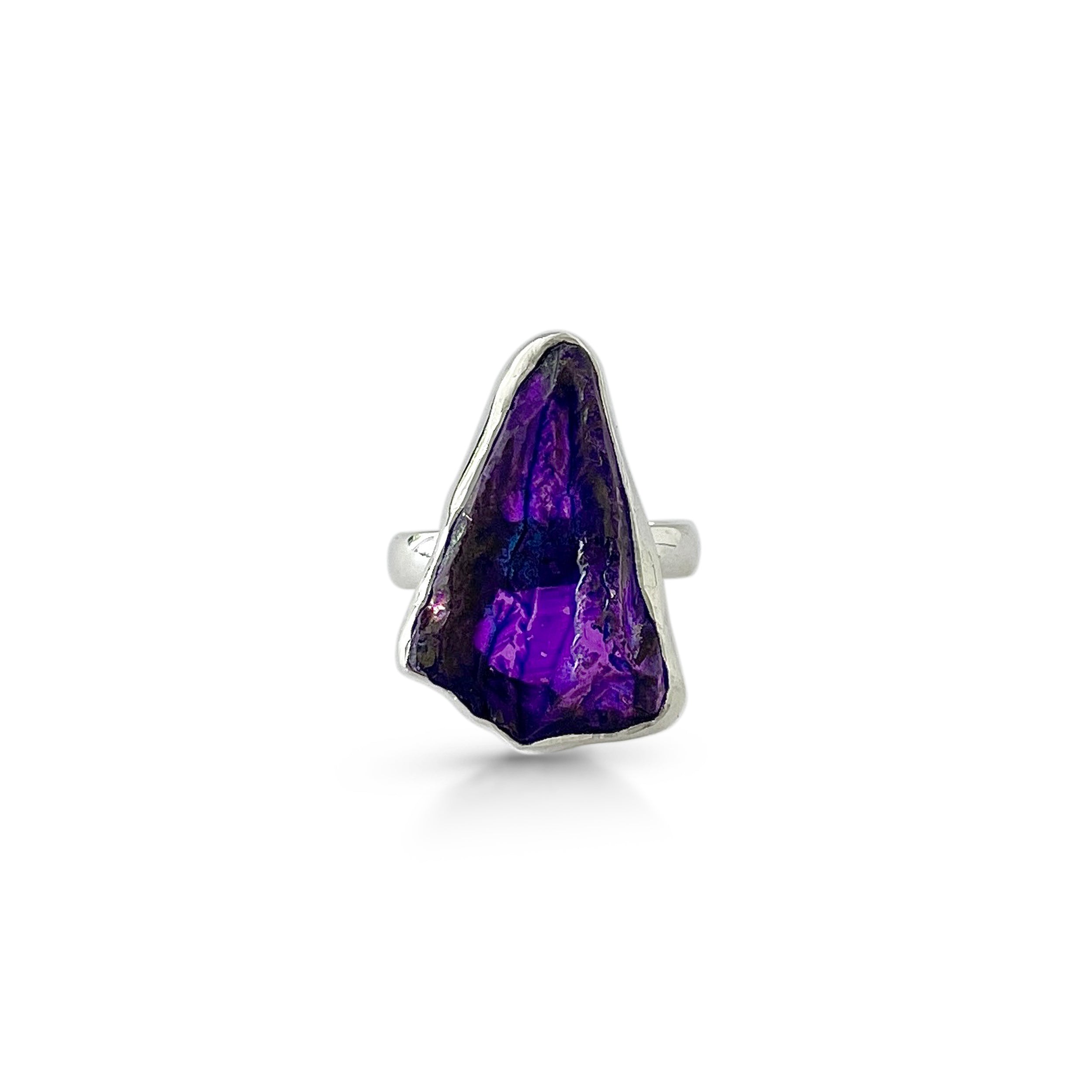 Titanium Druzy Purple Ring-(TDP-2-22)