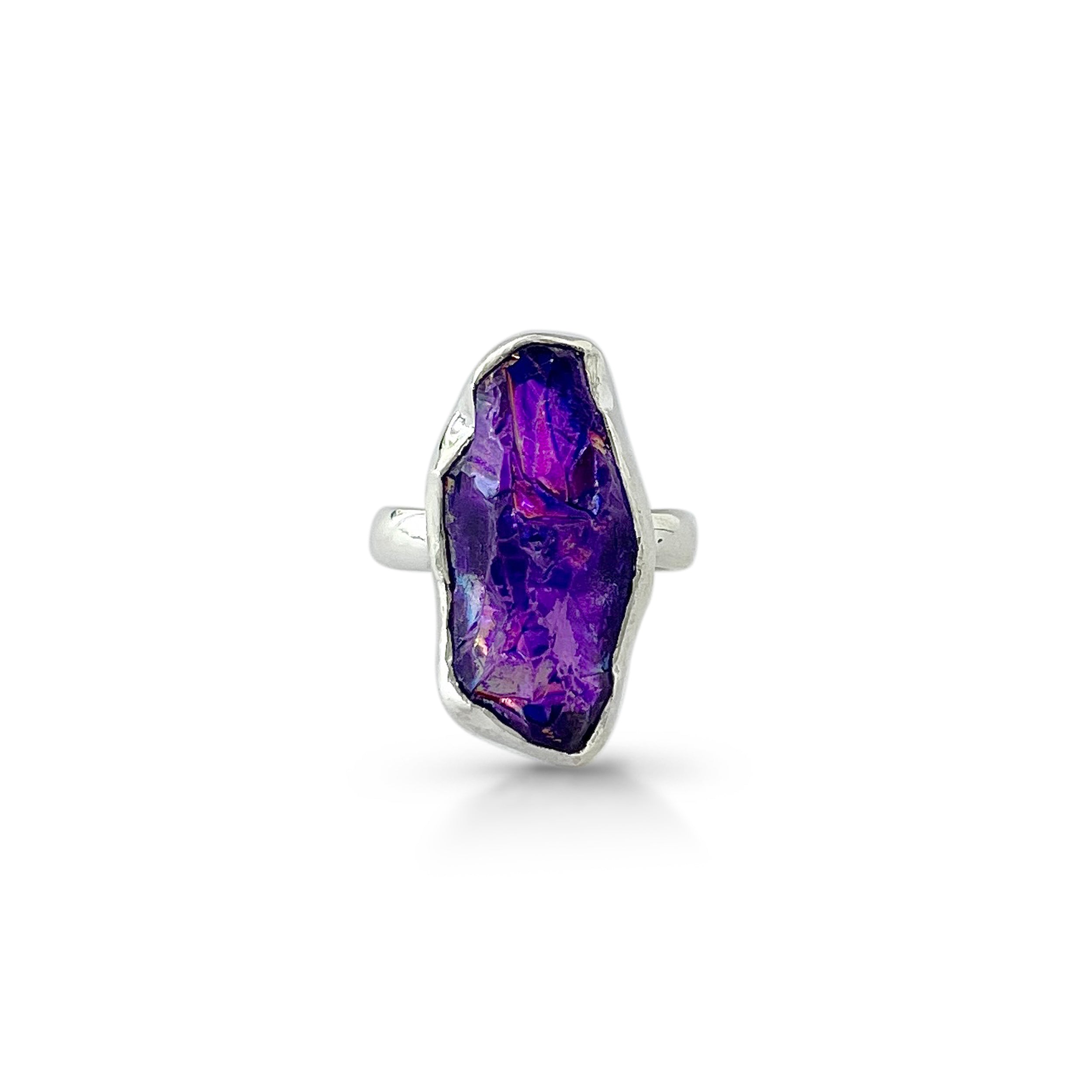 Titanium Druzy Purple Ring-(TDP-2-28)
