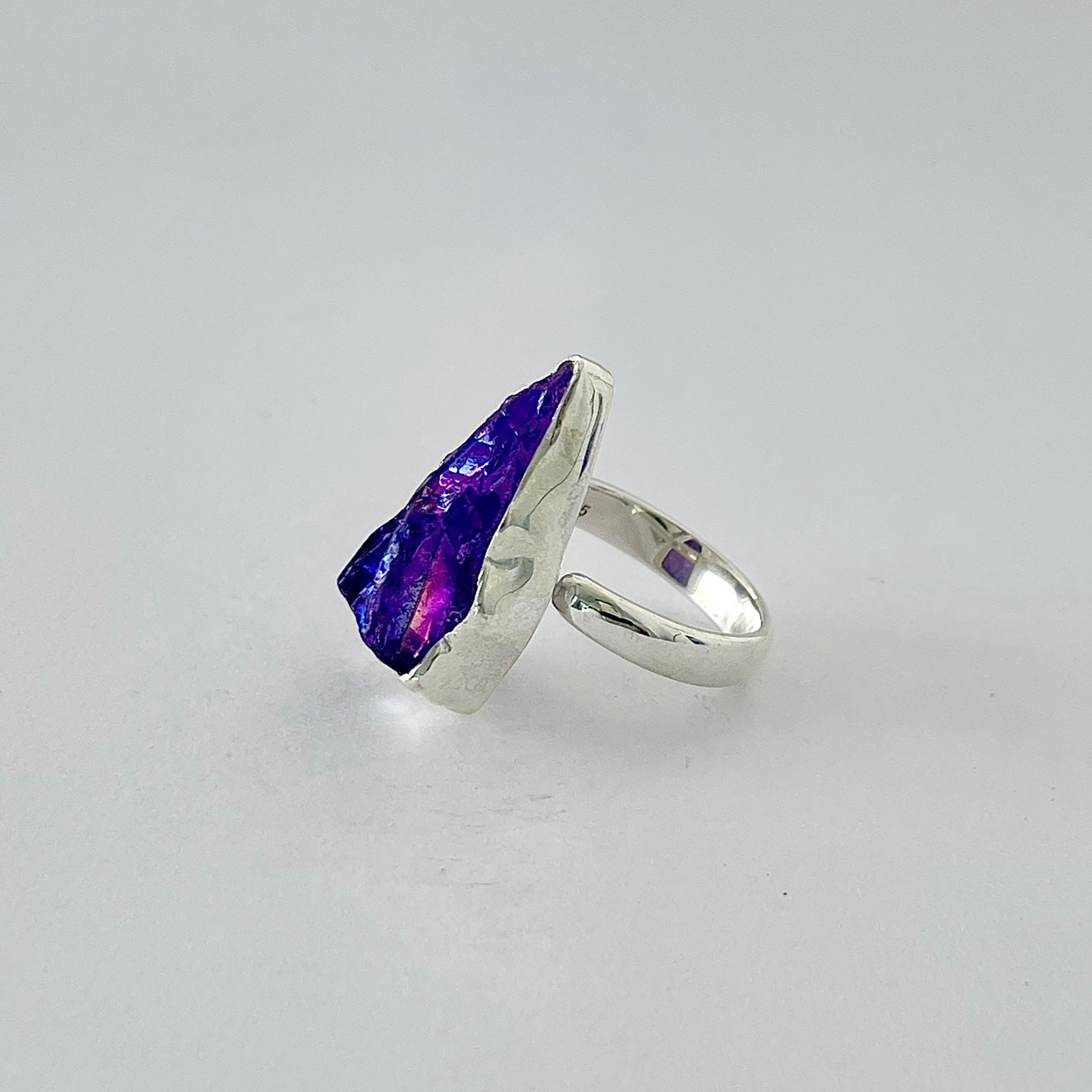 Titanium Druzy Purple Ring-(TDP-2-3)