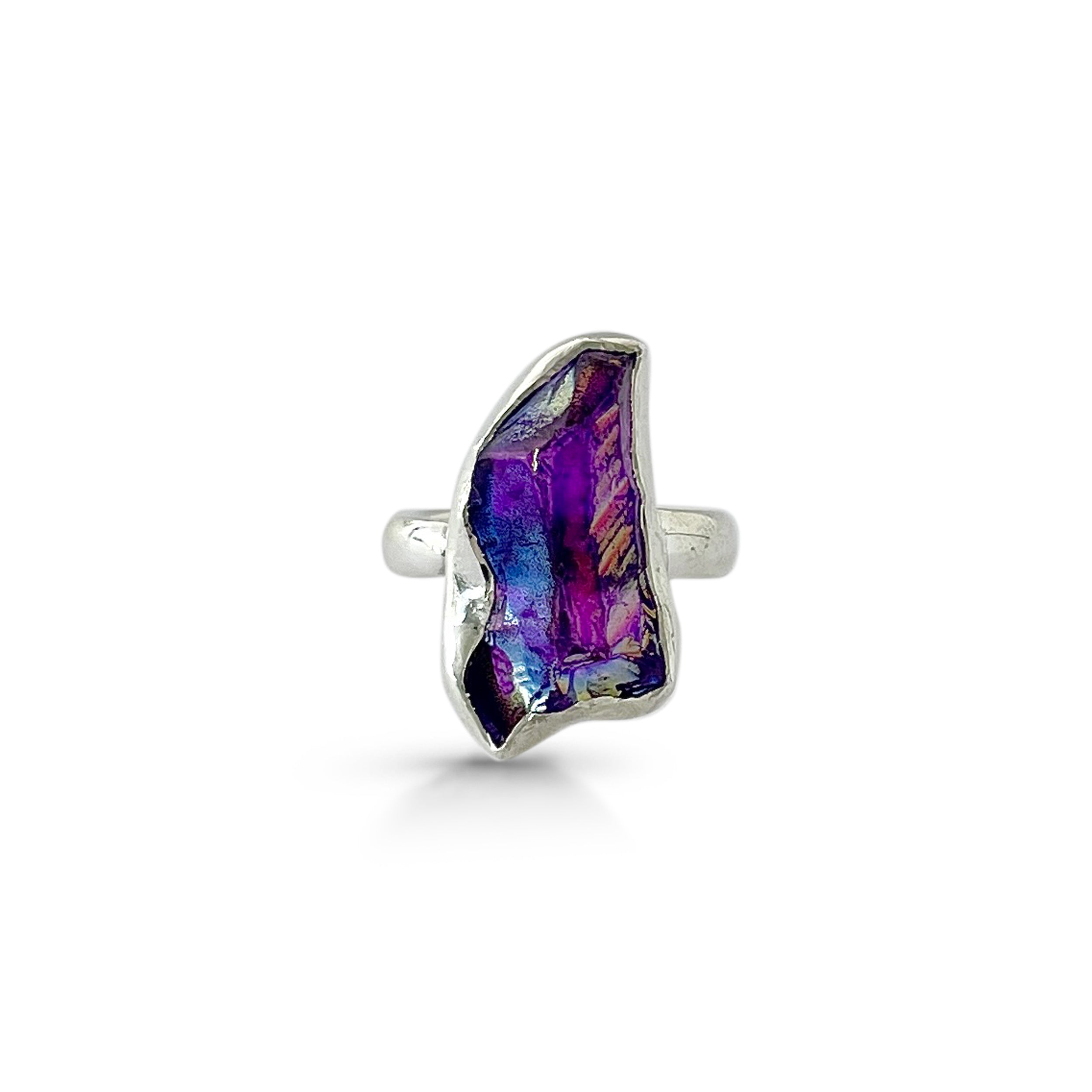 Titanium Druzy Purple Ring-(TDP-2-30)