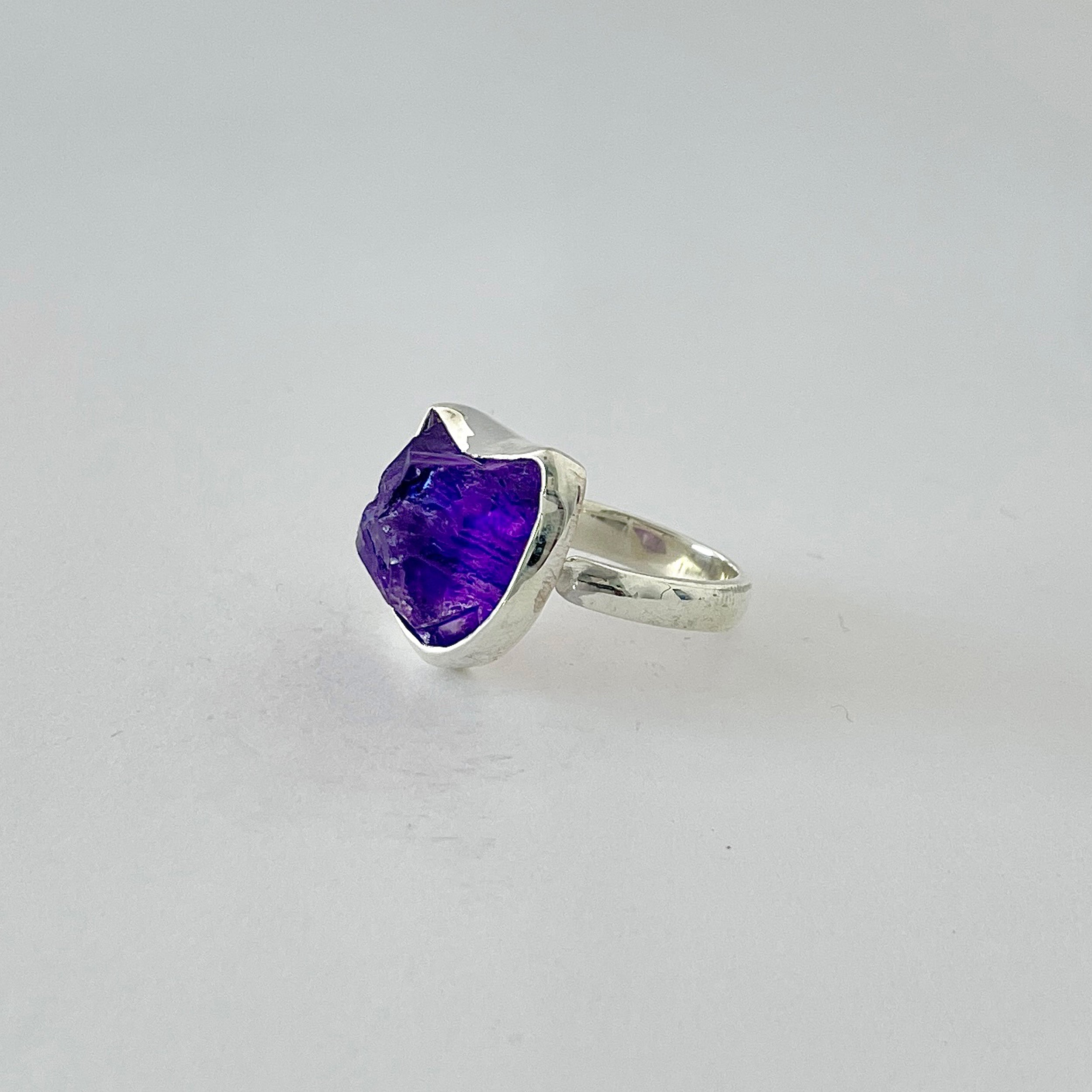 Titanium Druzy Purple Ring-(TDP-2-31)