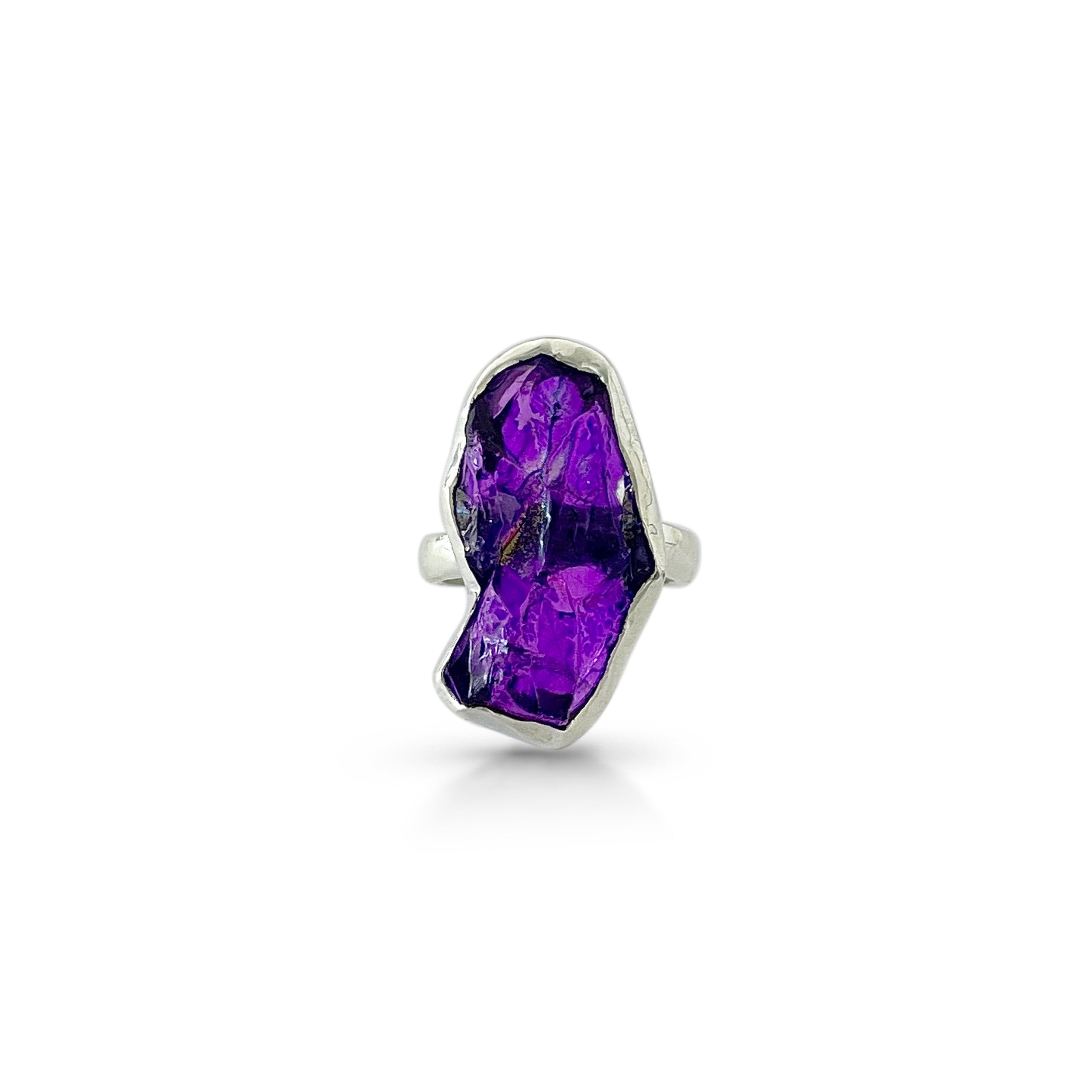 Titanium Druzy Purple Ring-(TDP-2-6)