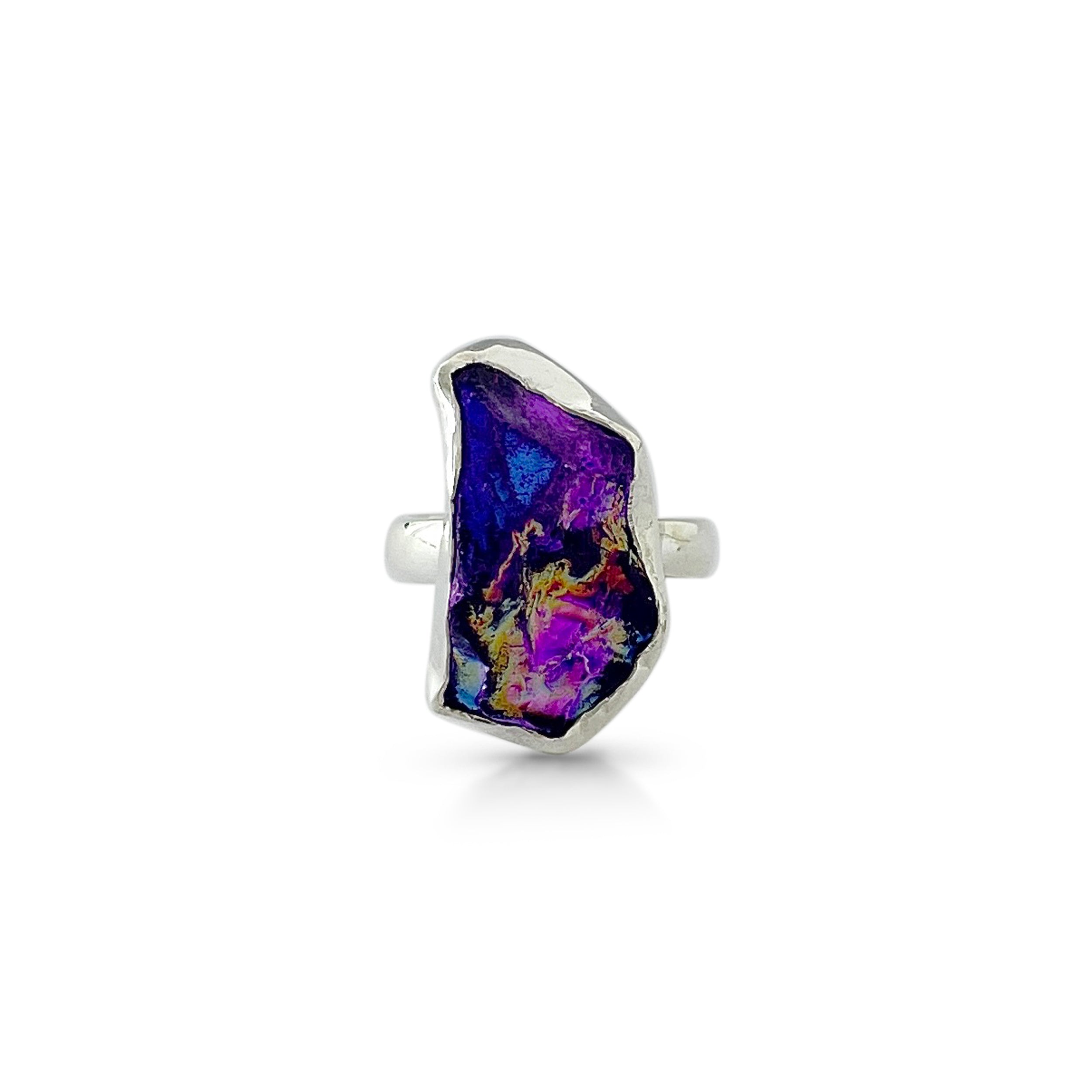 Titanium Druzy Purple Ring-(TDP-2-7)