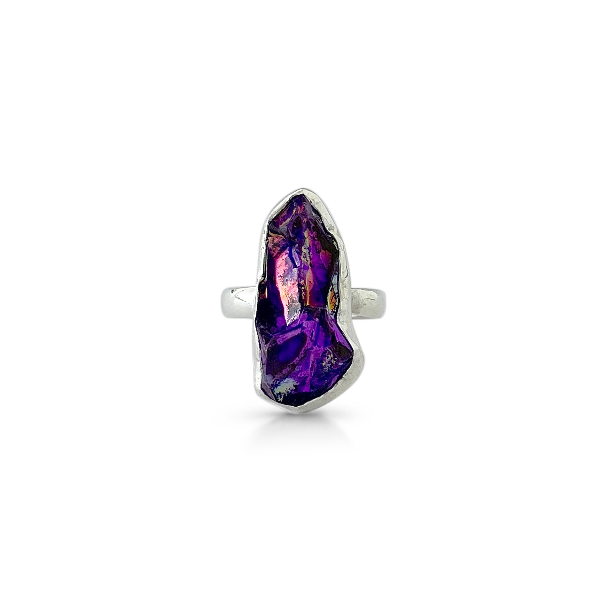 Titanium Druzy Purple Ring-(TDP-2-9)