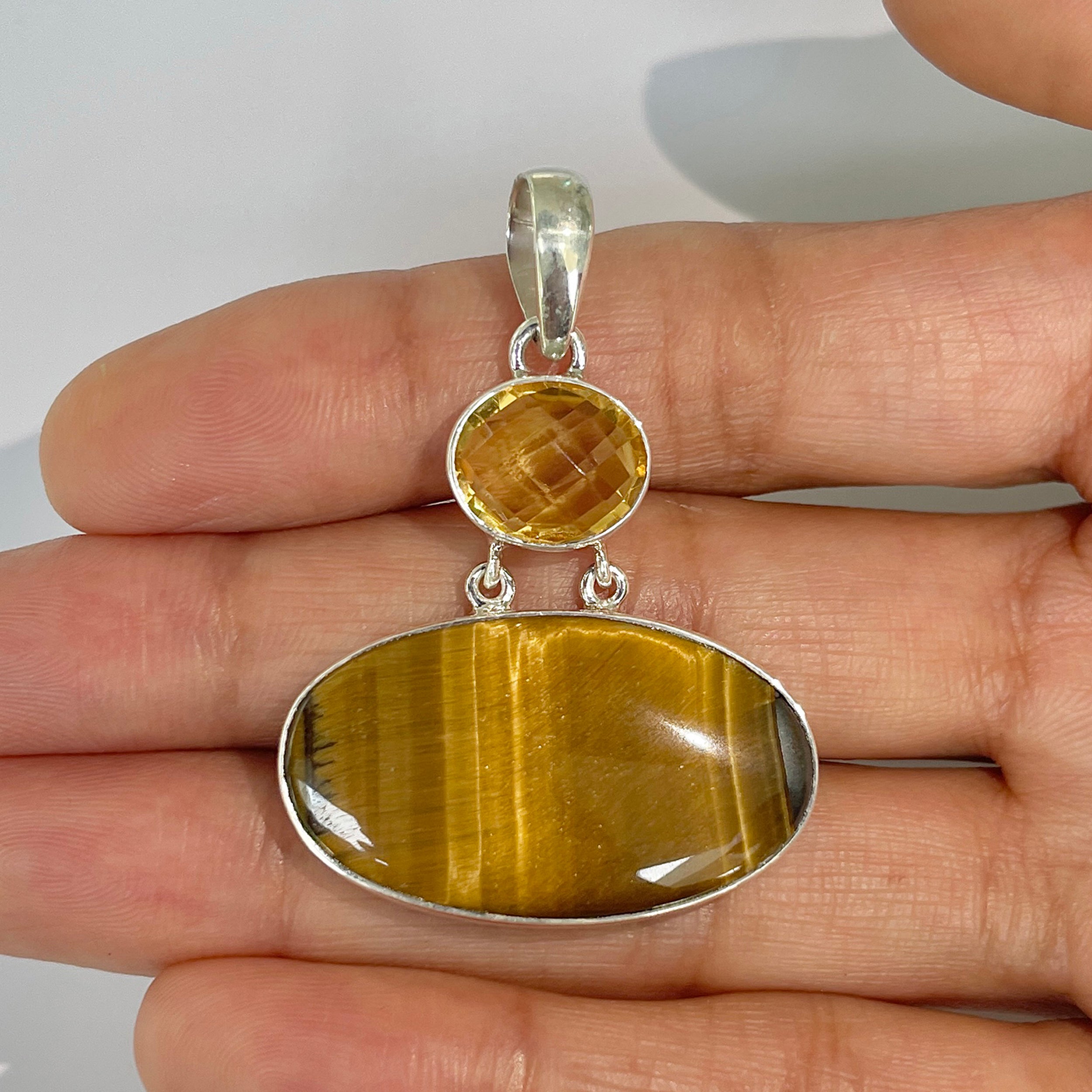 Tiger Eye Pendant-(TGE-1-1)