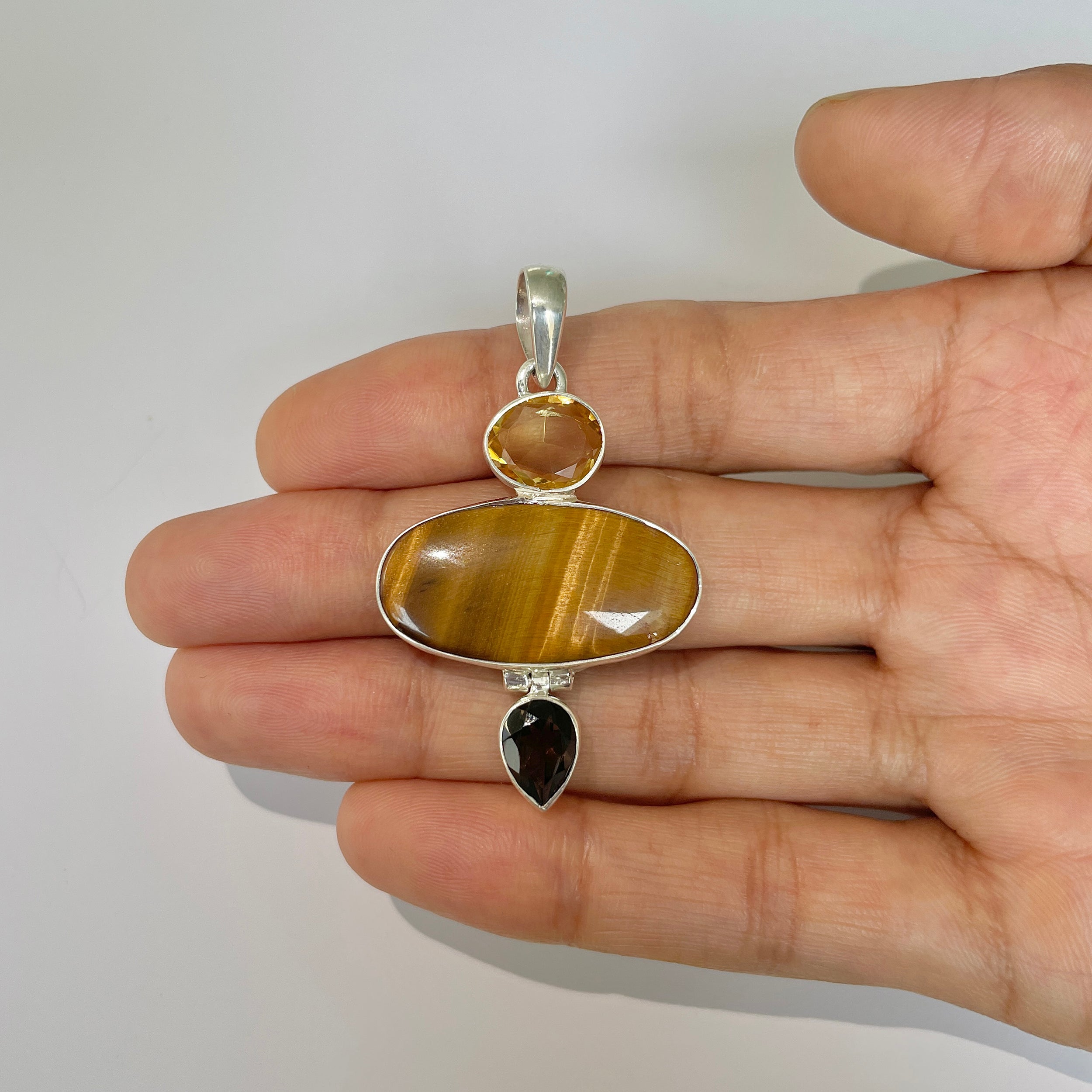 Tiger Eye Pendant-(TGE-1-24)