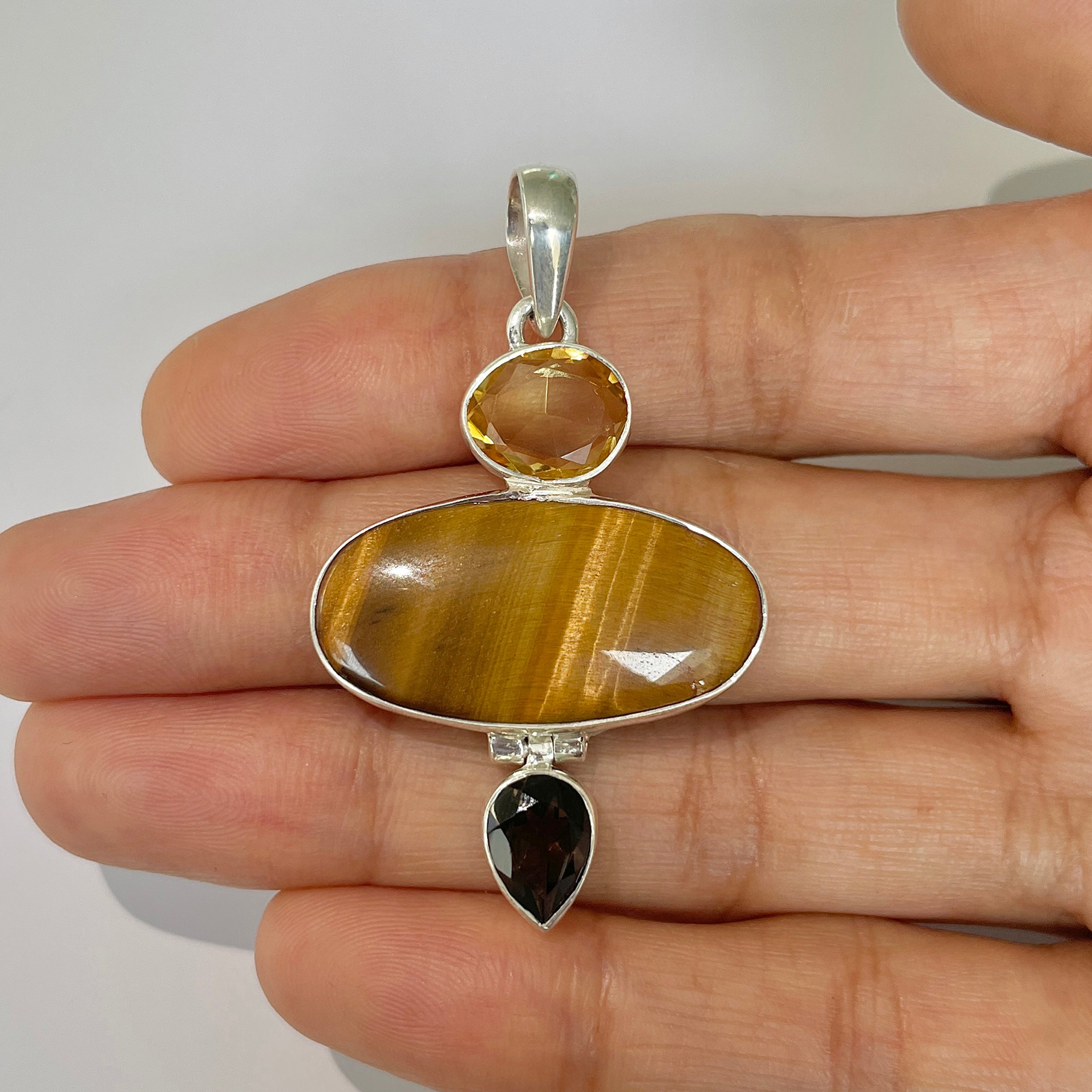Tiger Eye Pendant-(TGE-1-24)