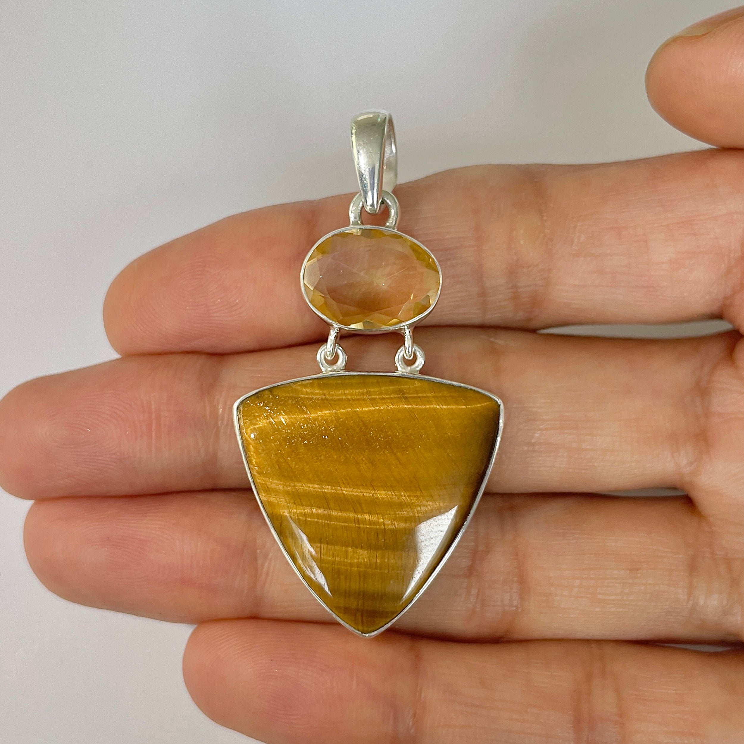 Tiger Eye Pendant-(TGE-1-40)
