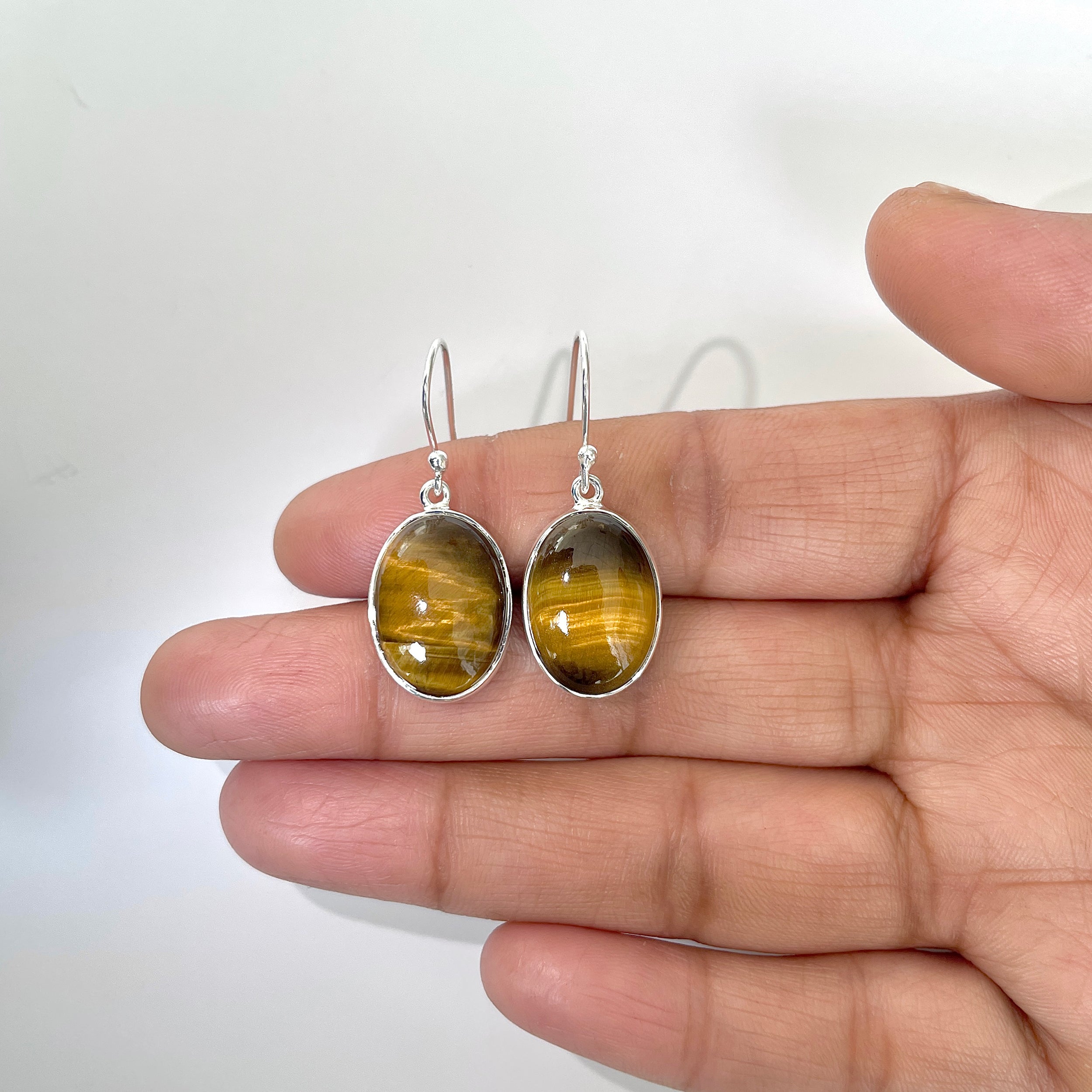 Tiger Eye Earring-(TGE-3-15)
