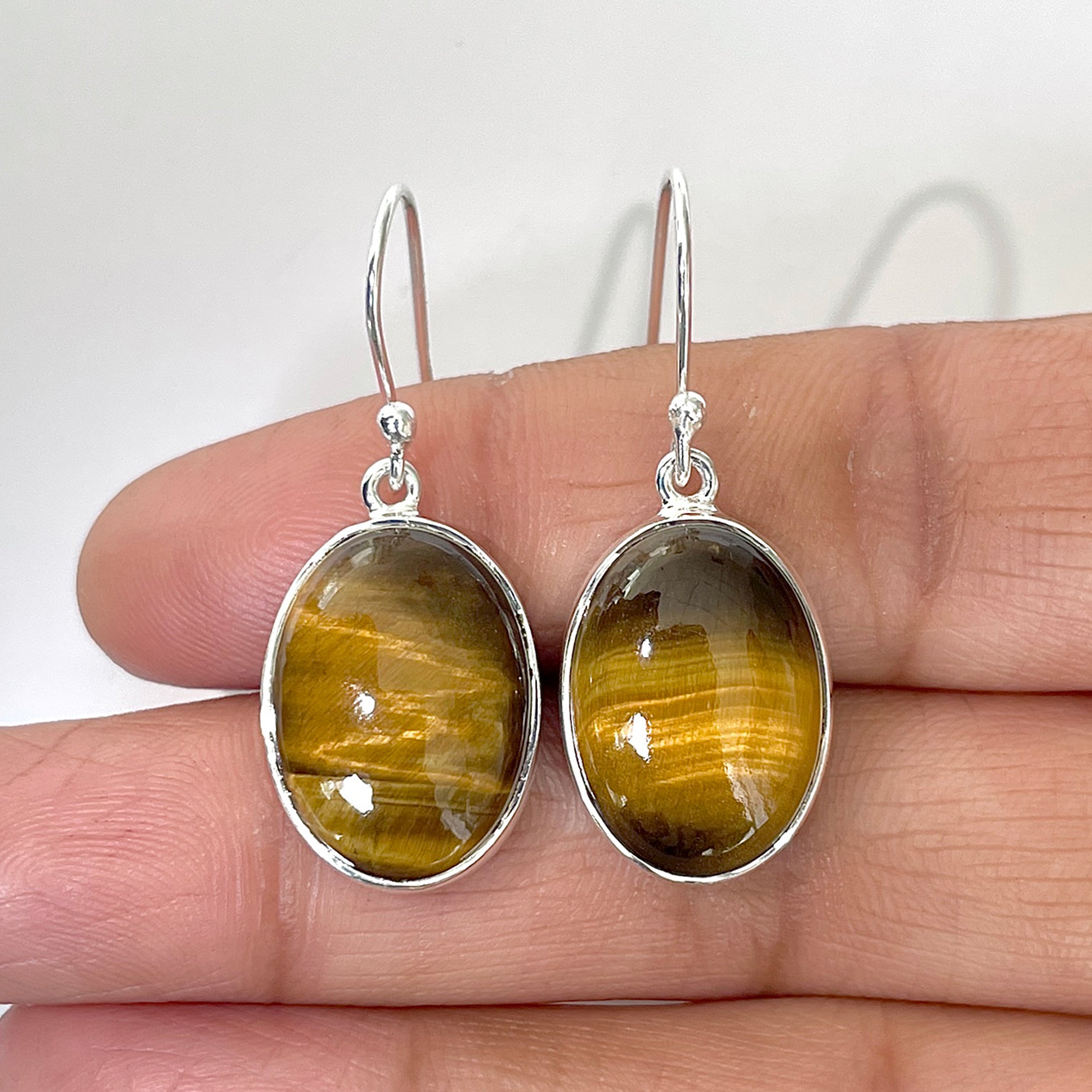 Tiger Eye Earring-(TGE-3-15)