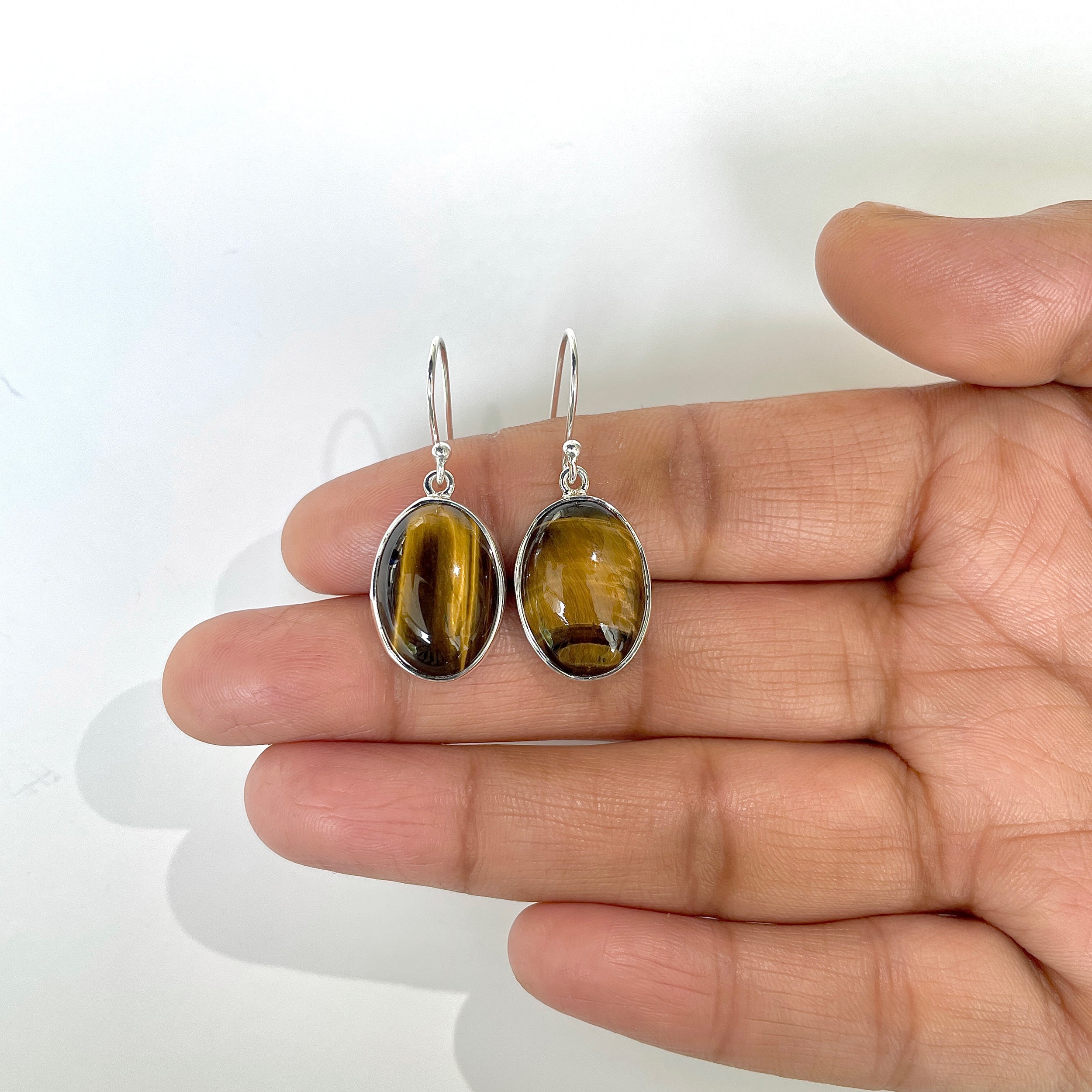 Tiger Eye Earring-(TGE-3-16)