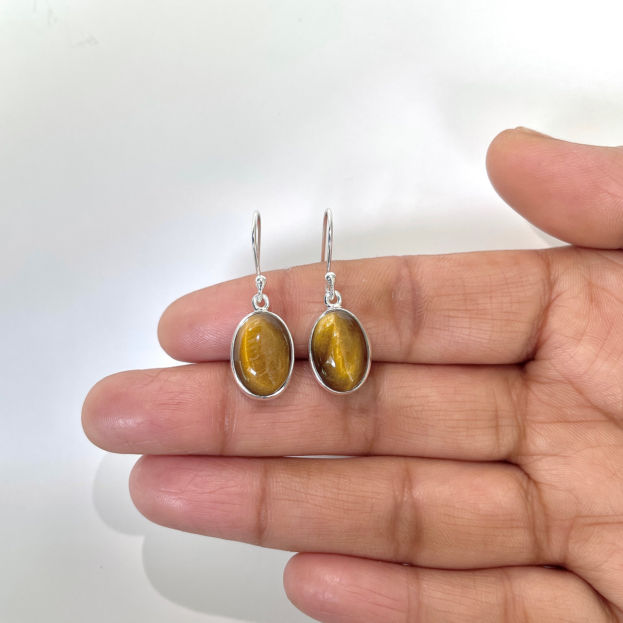 Tiger Eye Earring-(TGE-3-17)