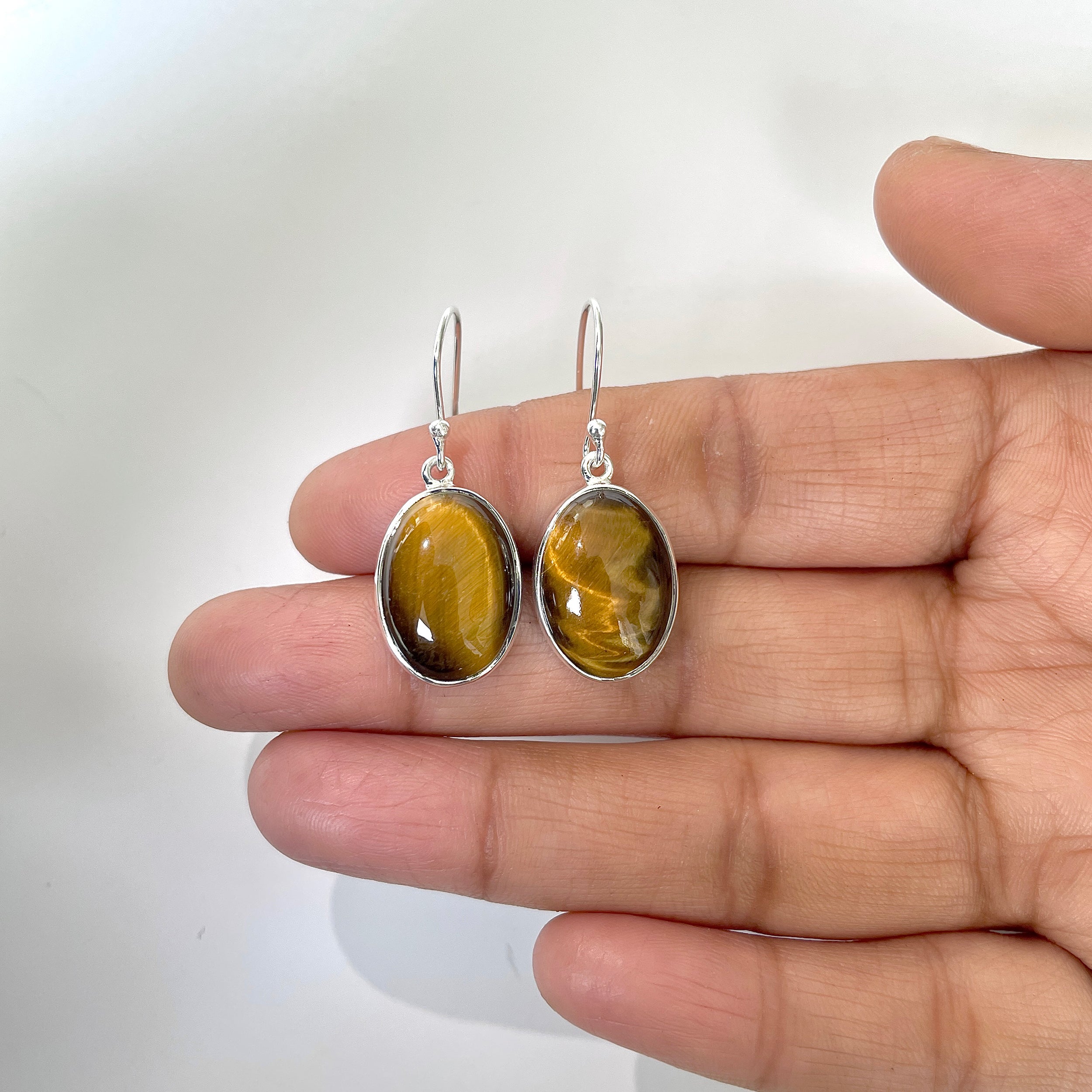 Tiger Eye Earring-(TGE-3-19)