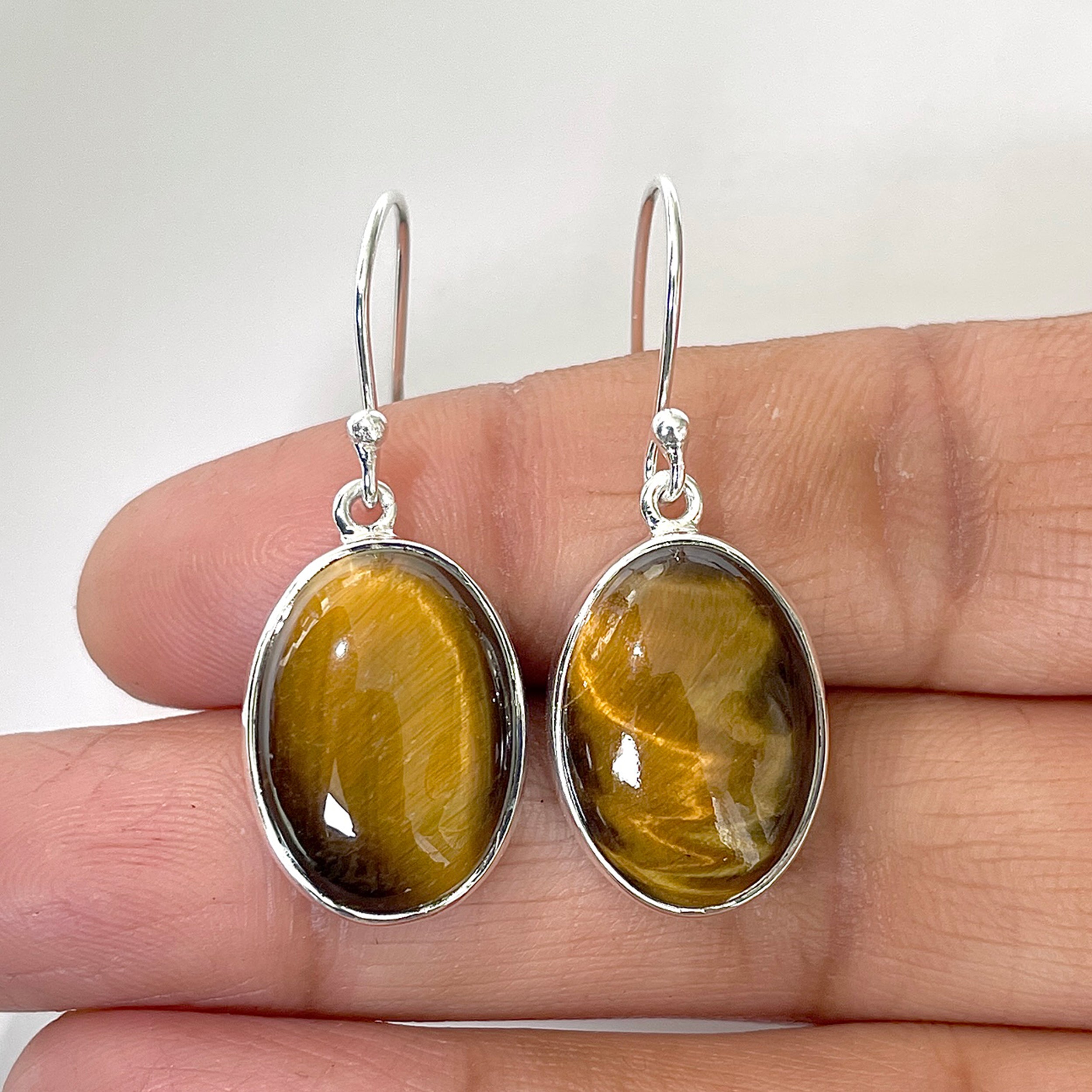 Tiger Eye Earring-(TGE-3-19)