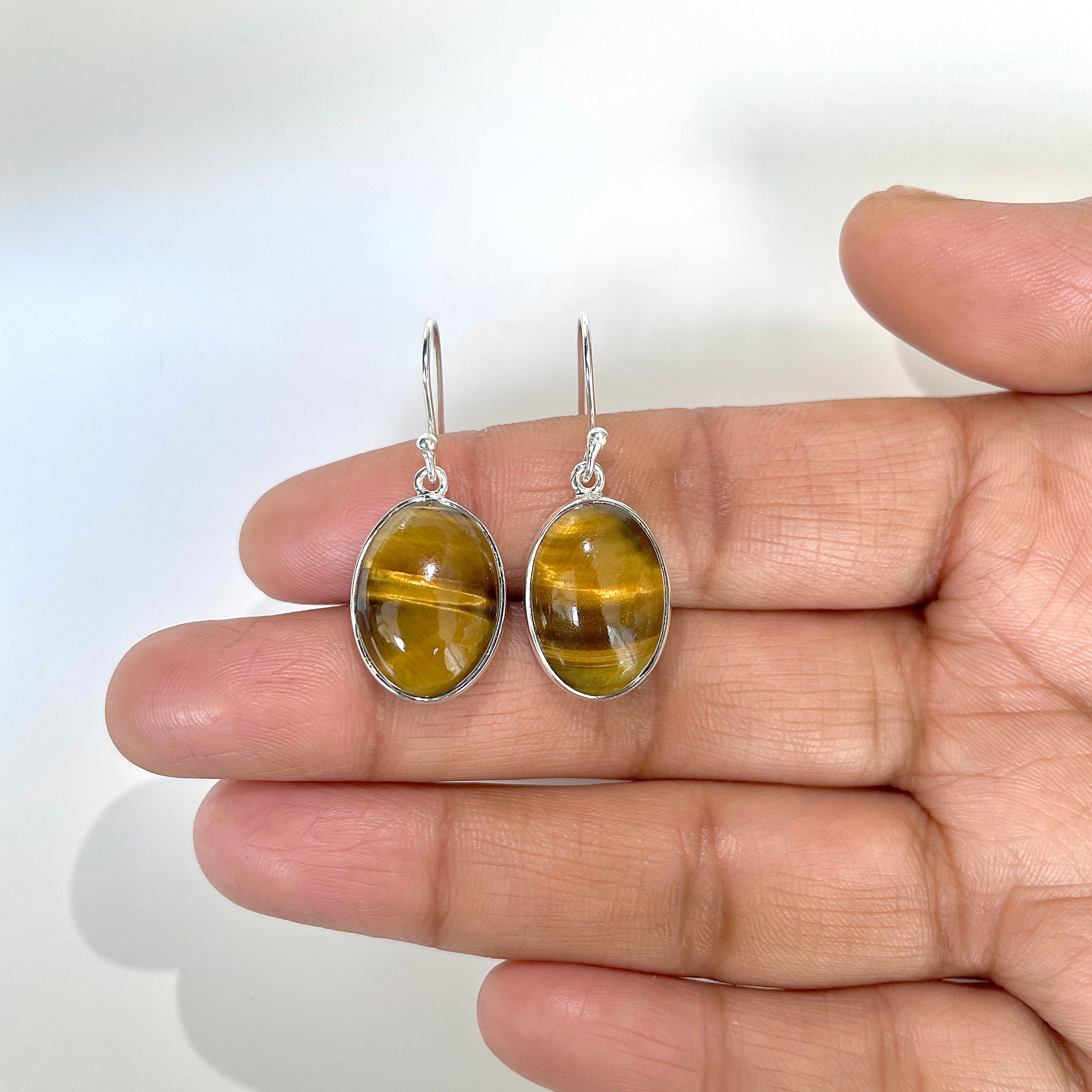 Tiger Eye Earring-(TGE-3-6)
