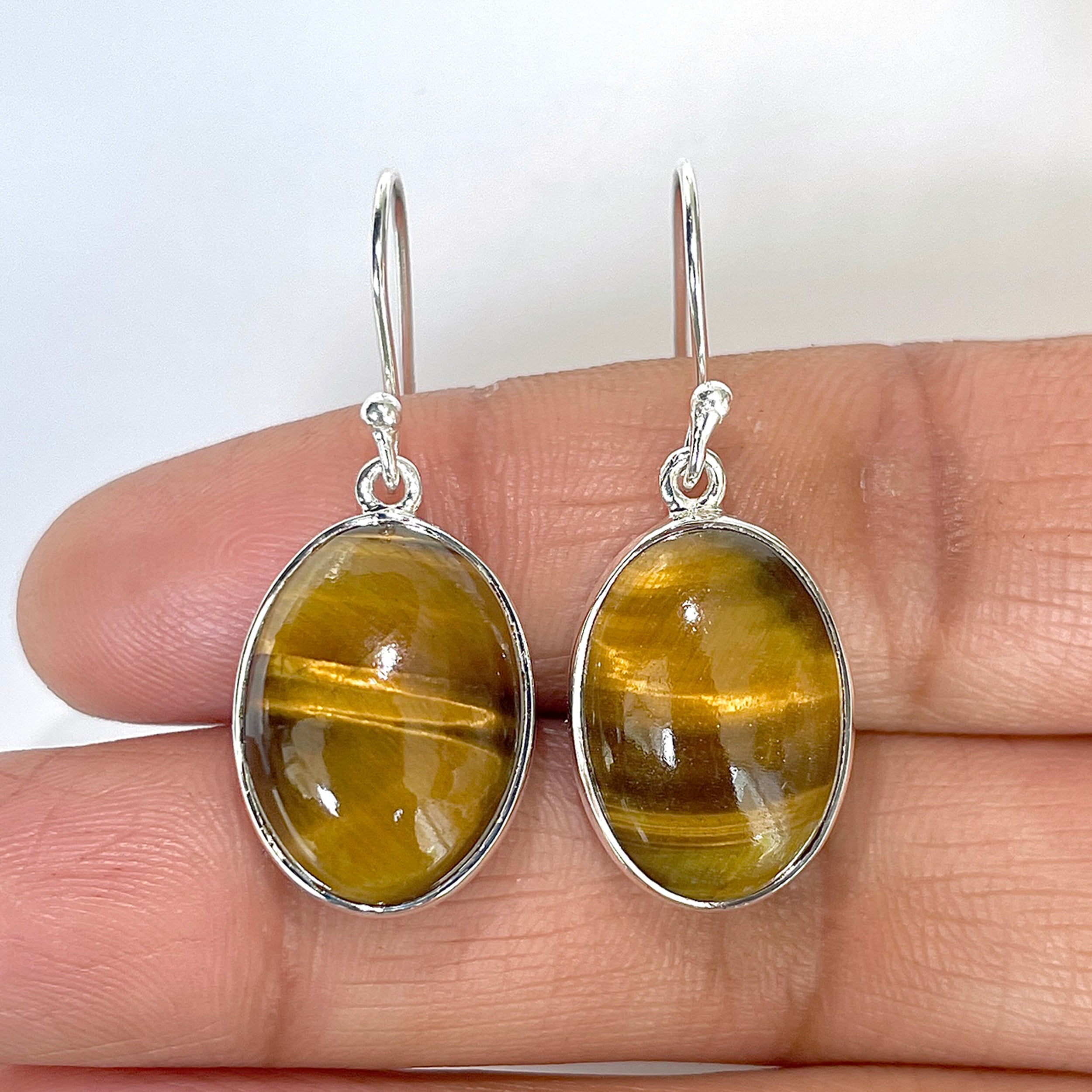 Tiger Eye Earring-(TGE-3-6)