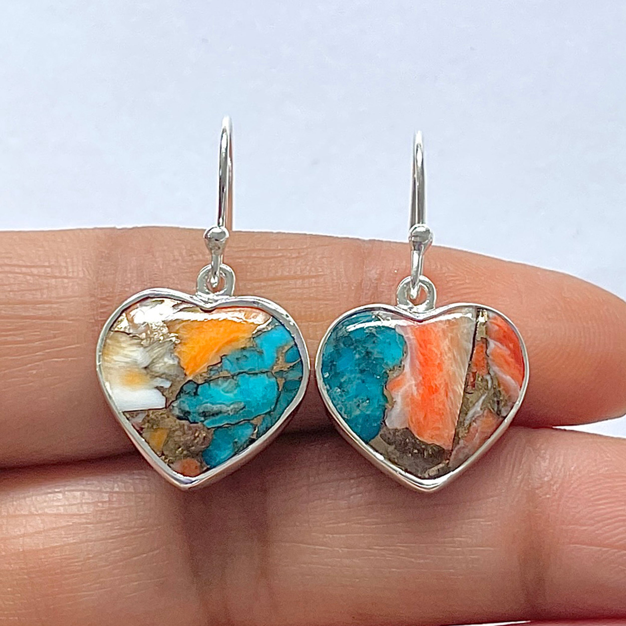 Spiny Oyster Turquoise Earring-(TRO-3-10)