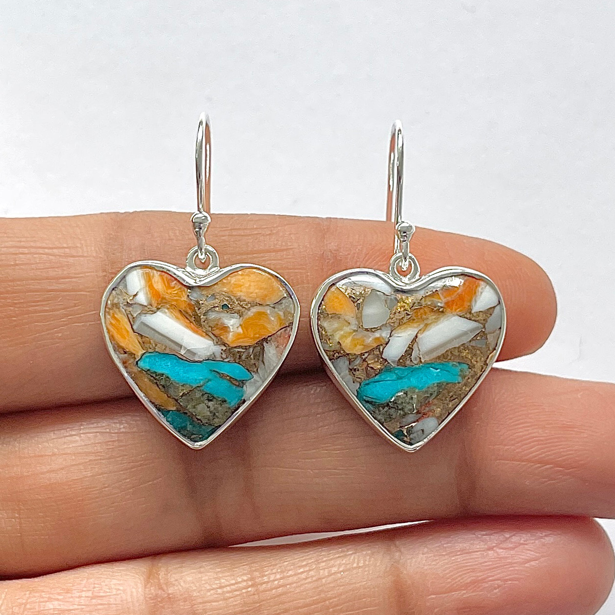 Spiny Oyster Turquoise Earring-(TRO-3-21)