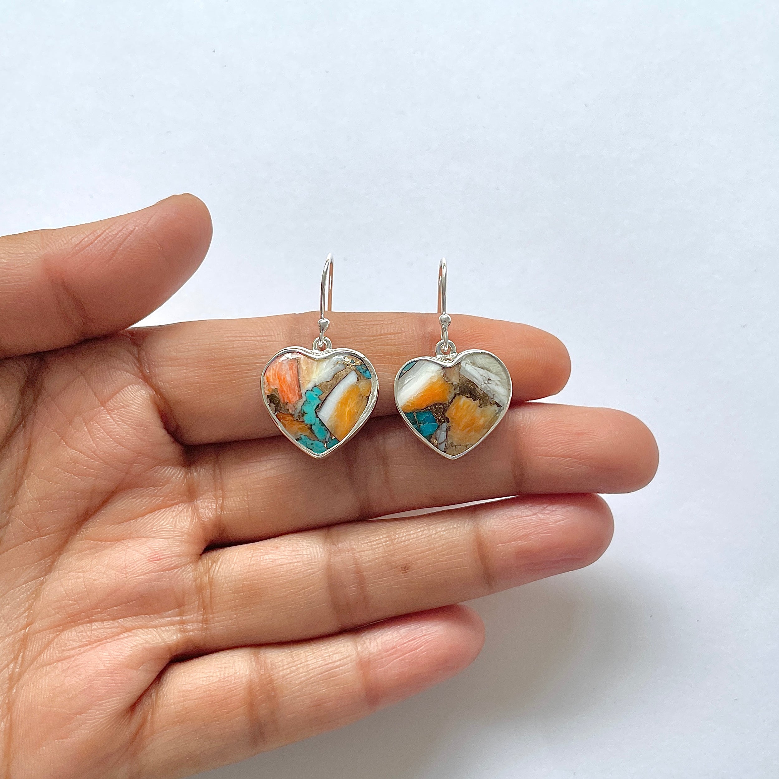 Spiny Oyster Turquoise Earring-(TRO-3-3)