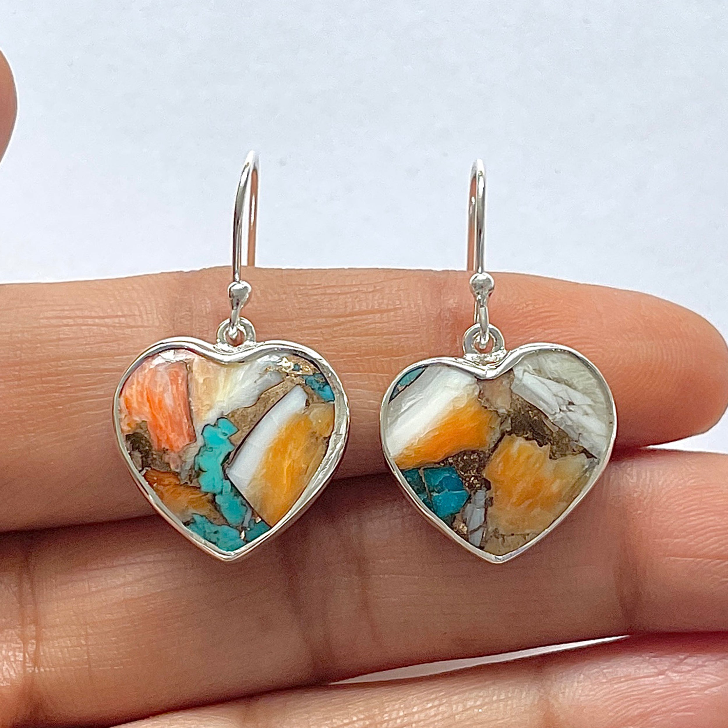 Spiny Oyster Turquoise Earring-(TRO-3-3)