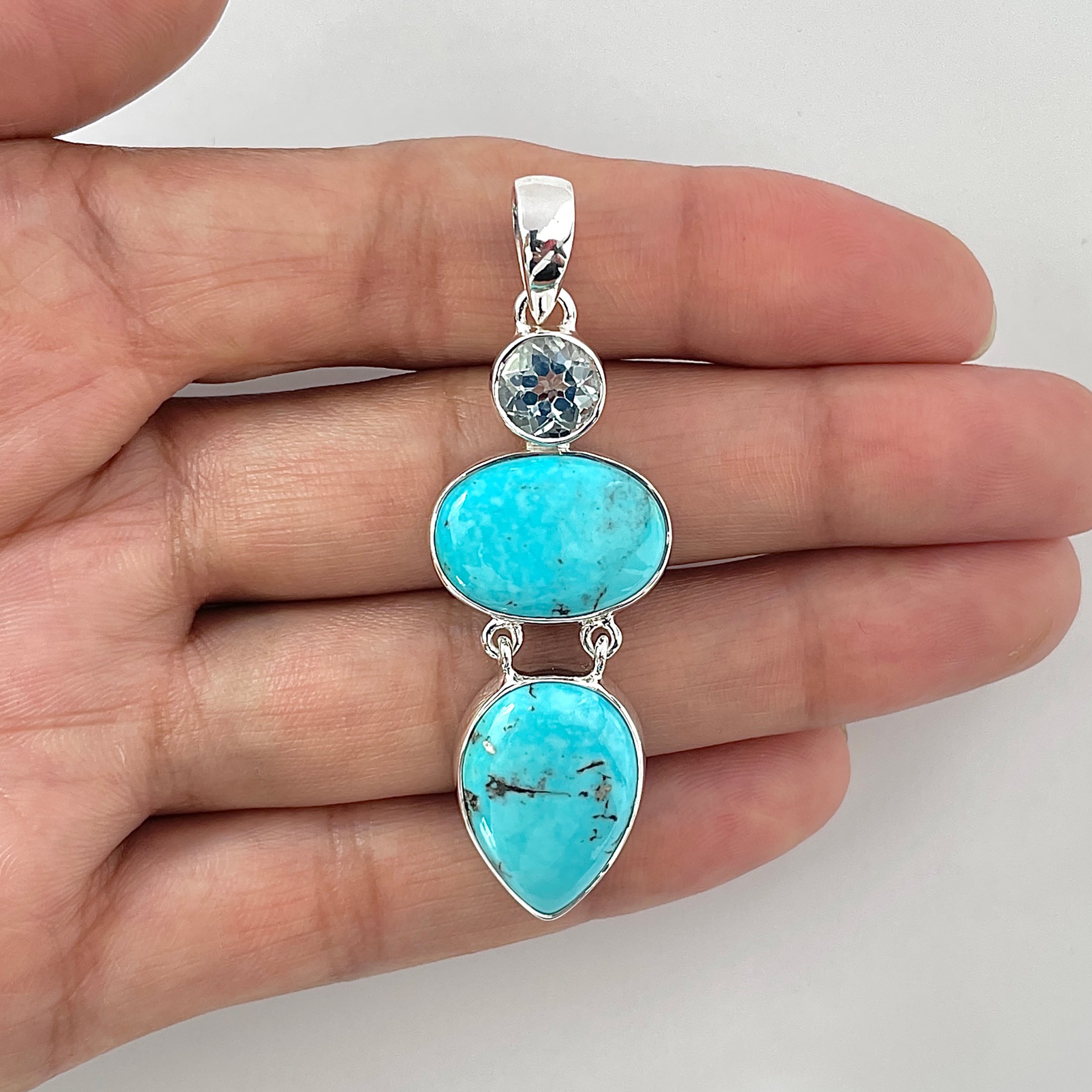 Turquoise Pendant-(TRQ-1-15)