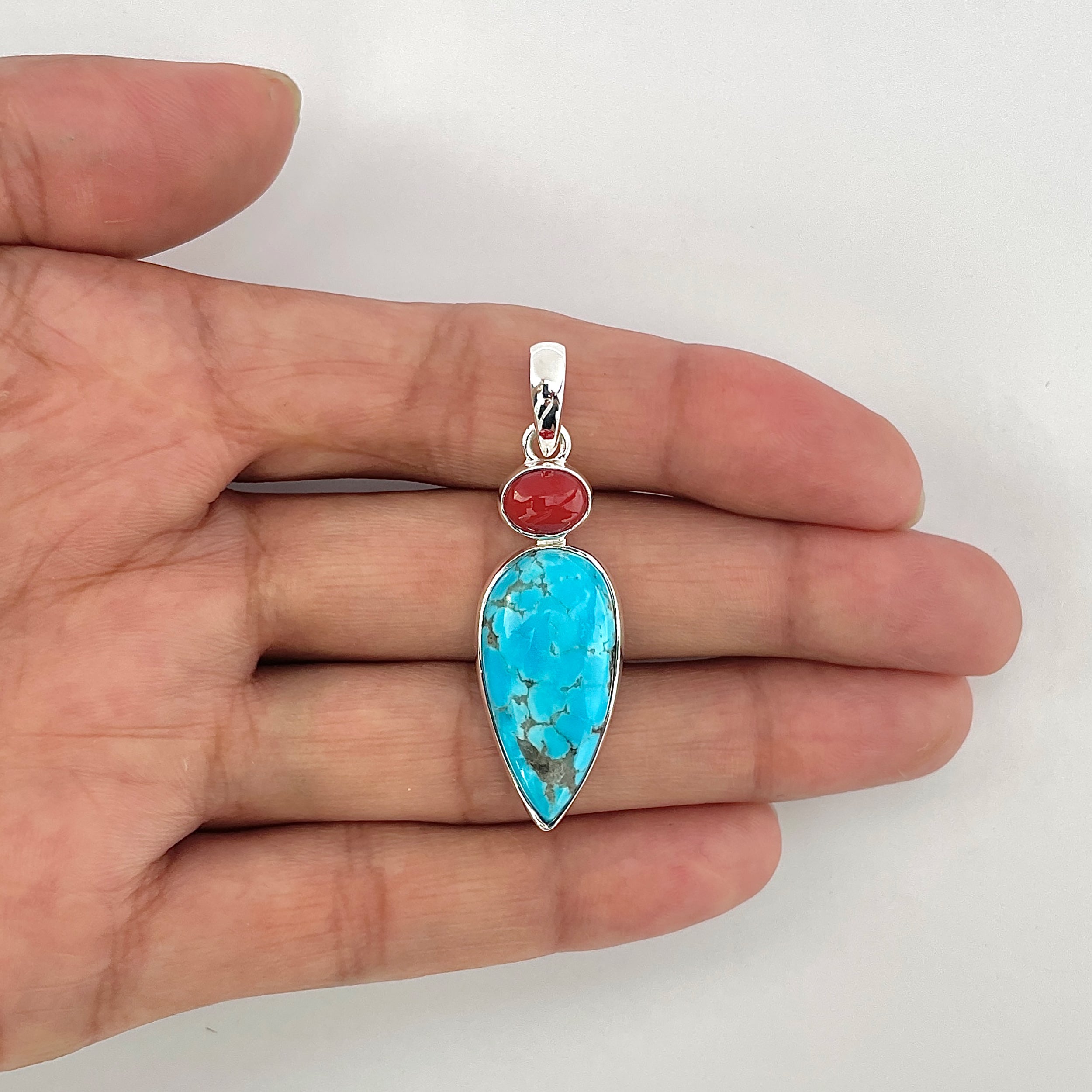 Turquoise Pendant-(TRQ-1-2)
