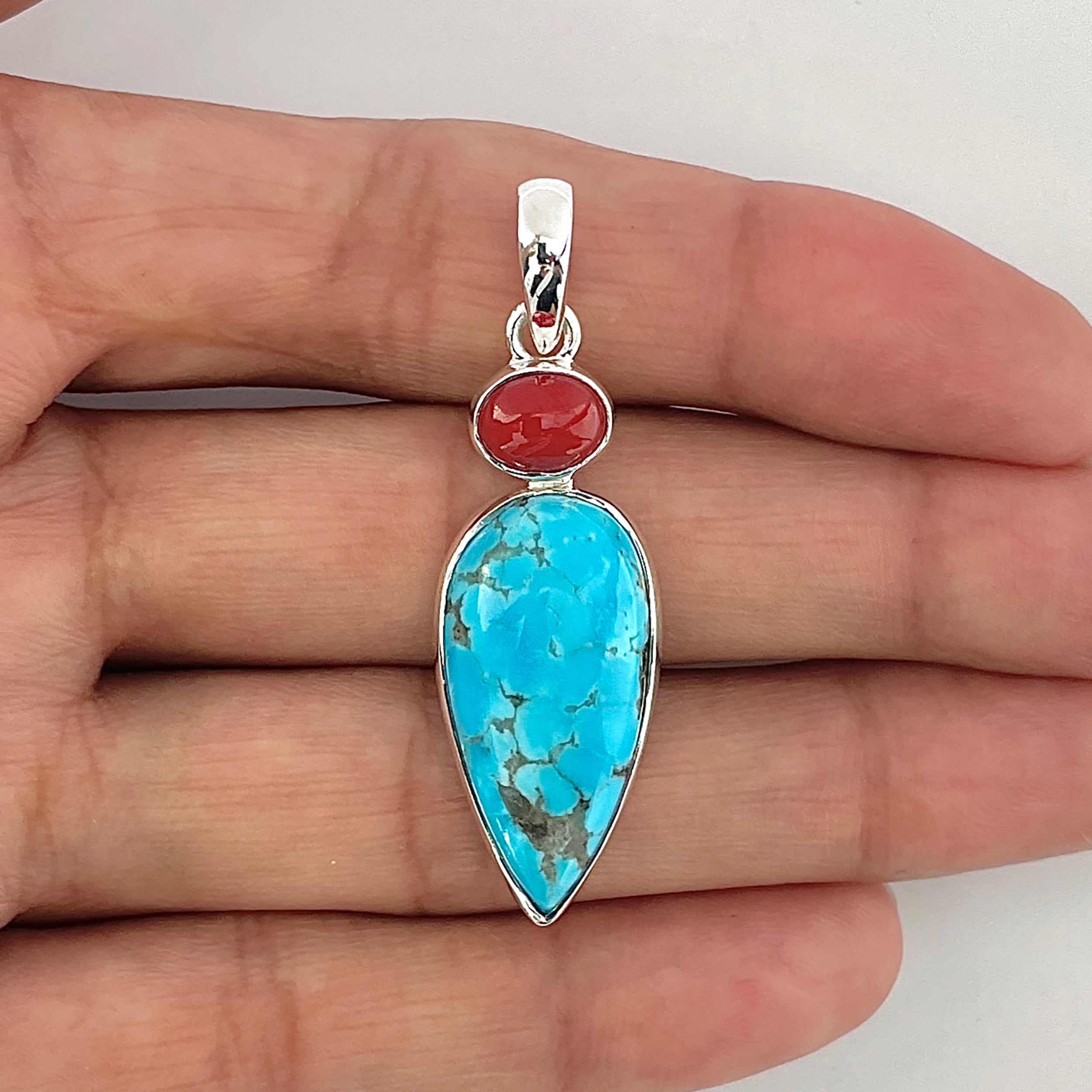 Turquoise Pendant-(TRQ-1-2)
