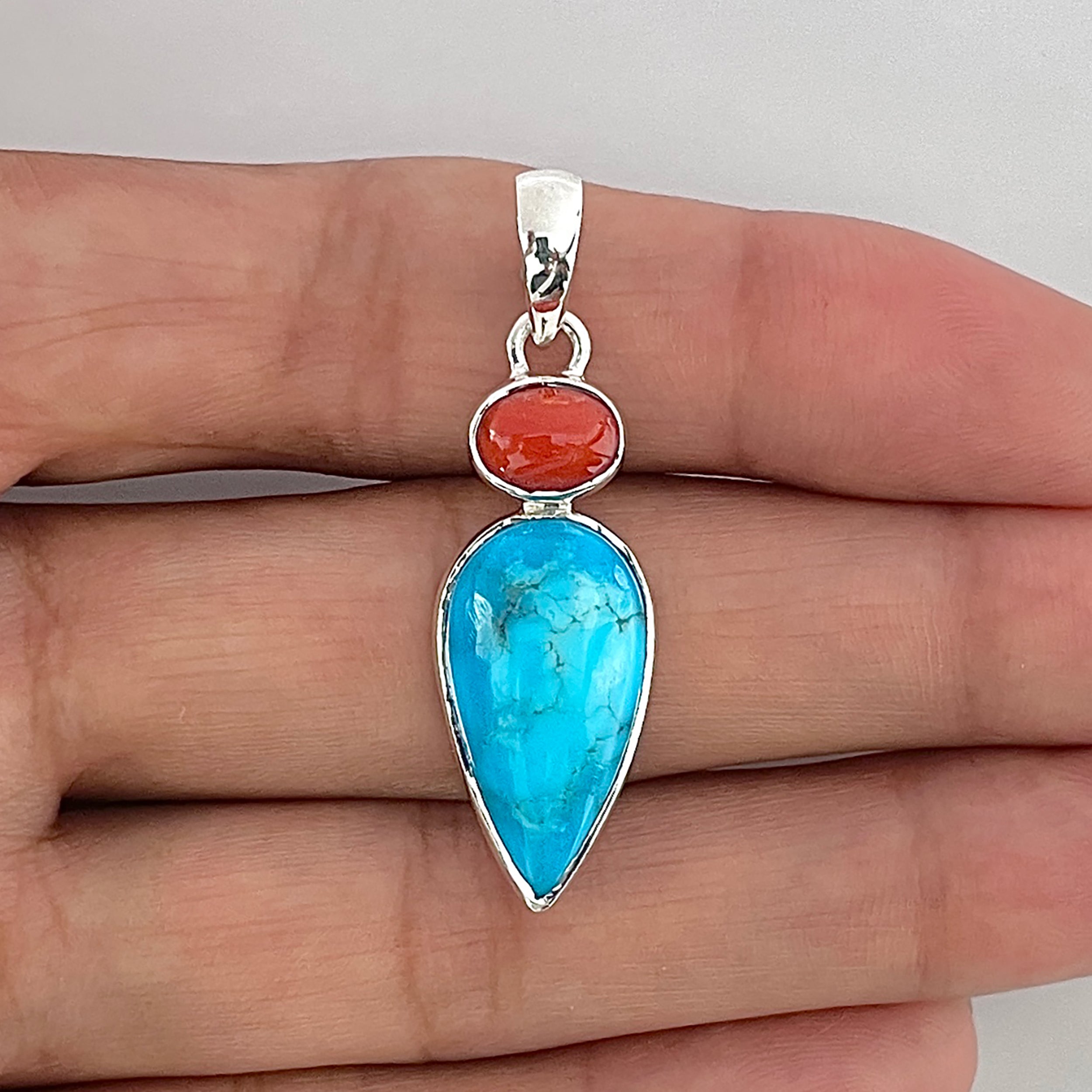 Turquoise Pendant-(TRQ-1-38)