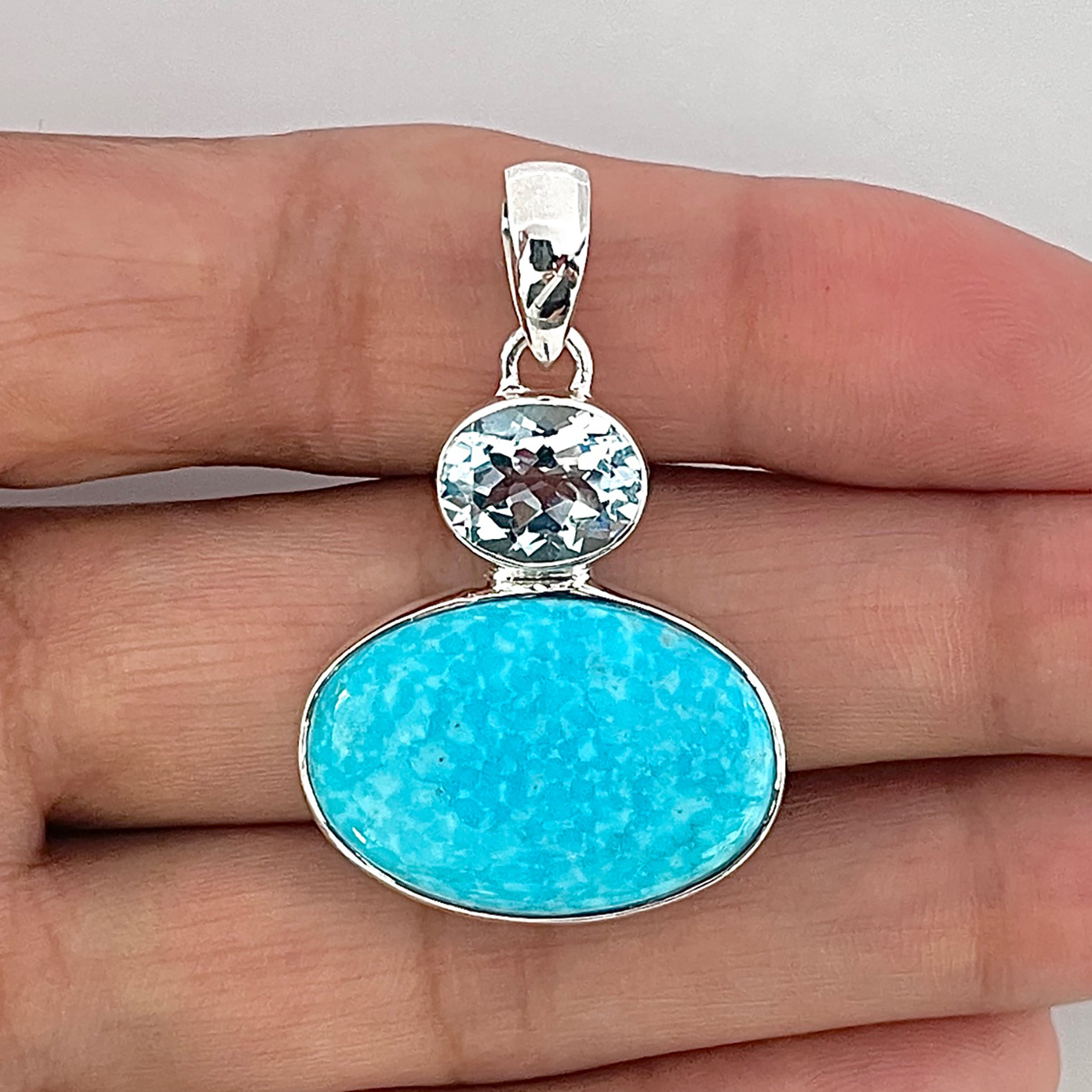 Turquoise Pendant-(TRQ-1-43)