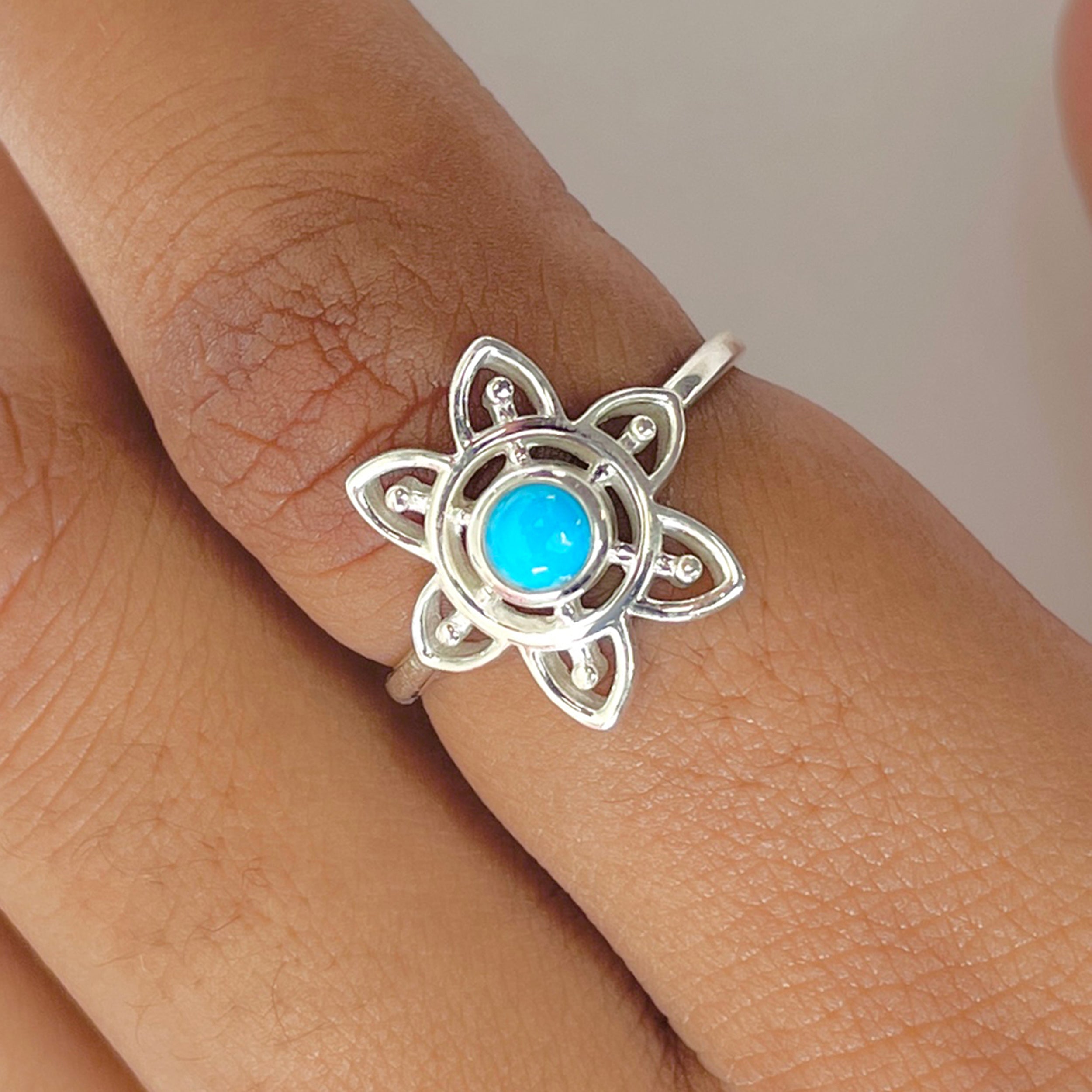 Turquoise Ring-(TRQ-RDR-1357.)