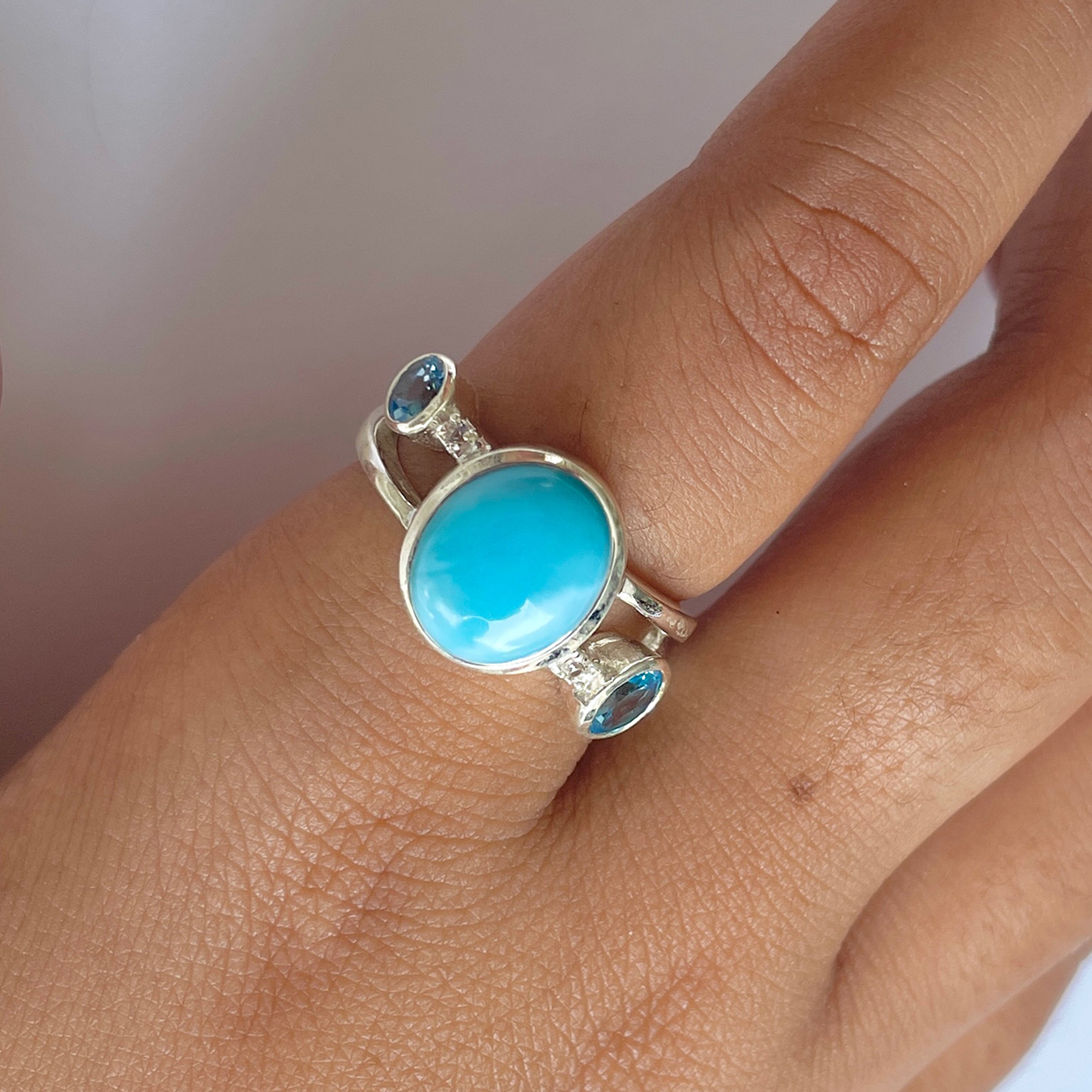 Larimar Ring-(LAR-RDR-269.)