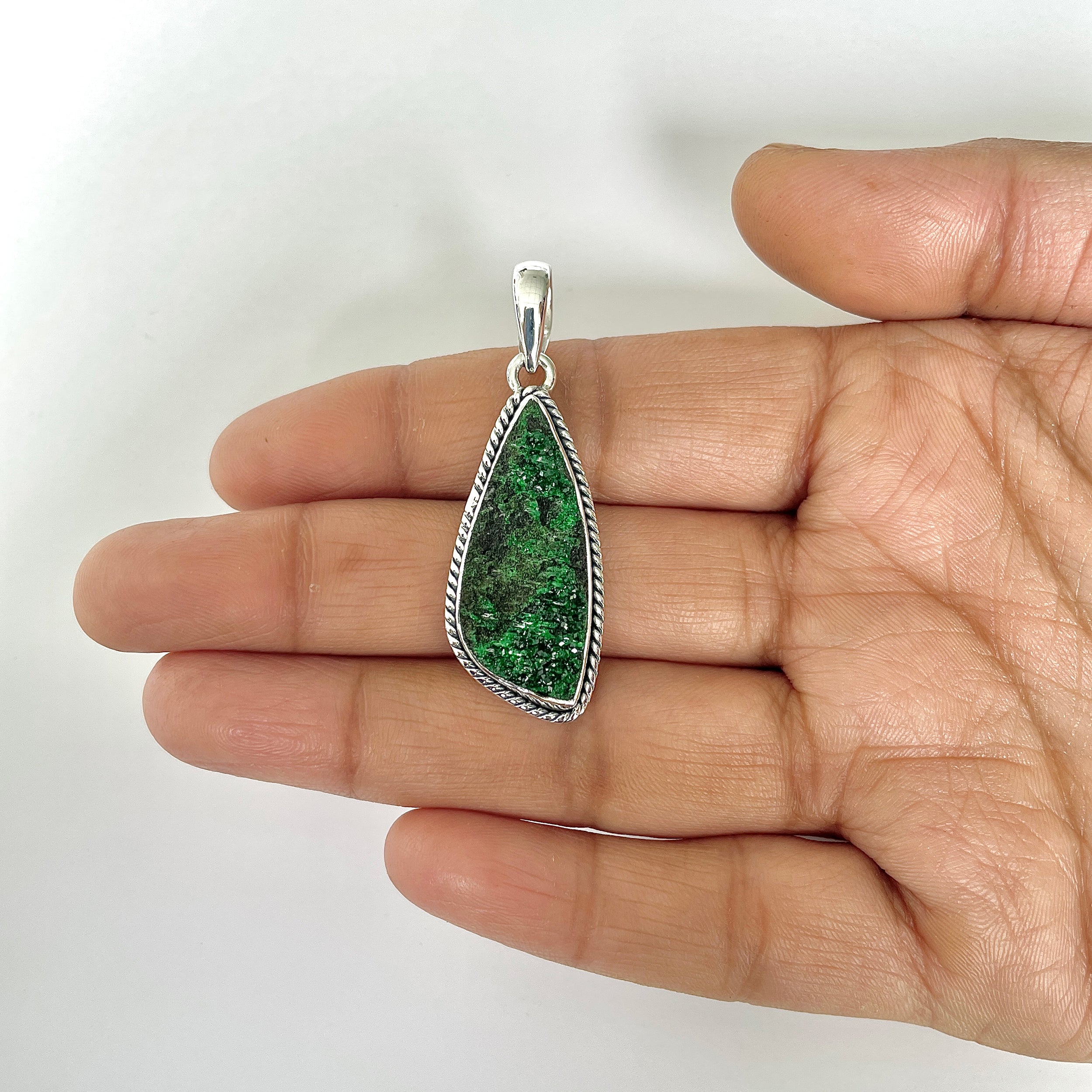 Uvarovite Pendant-(UVR-1-30)
