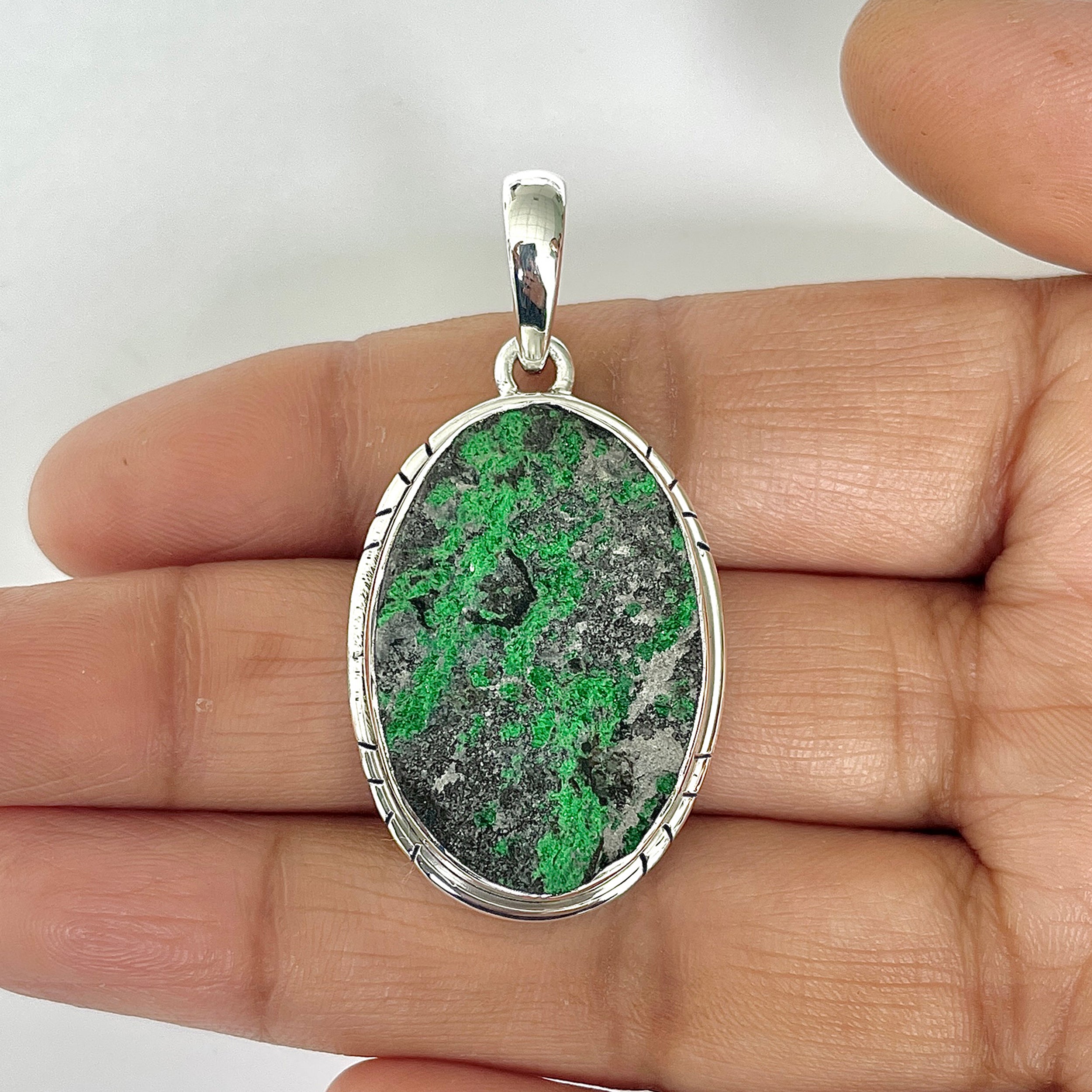 Uvarovite Pendant-(UVR-1-42)