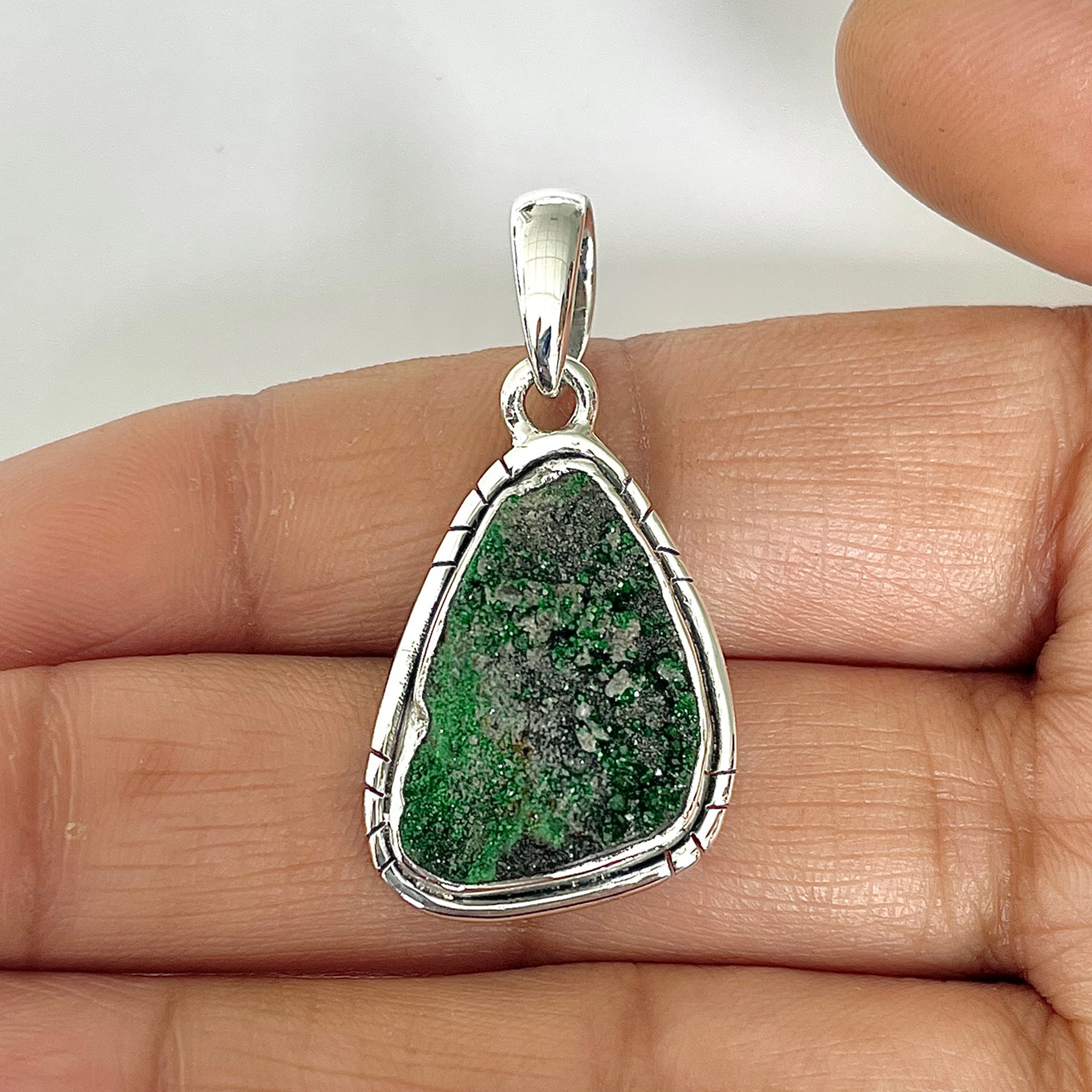 Uvarovite Pendant-(UVR-1-45)