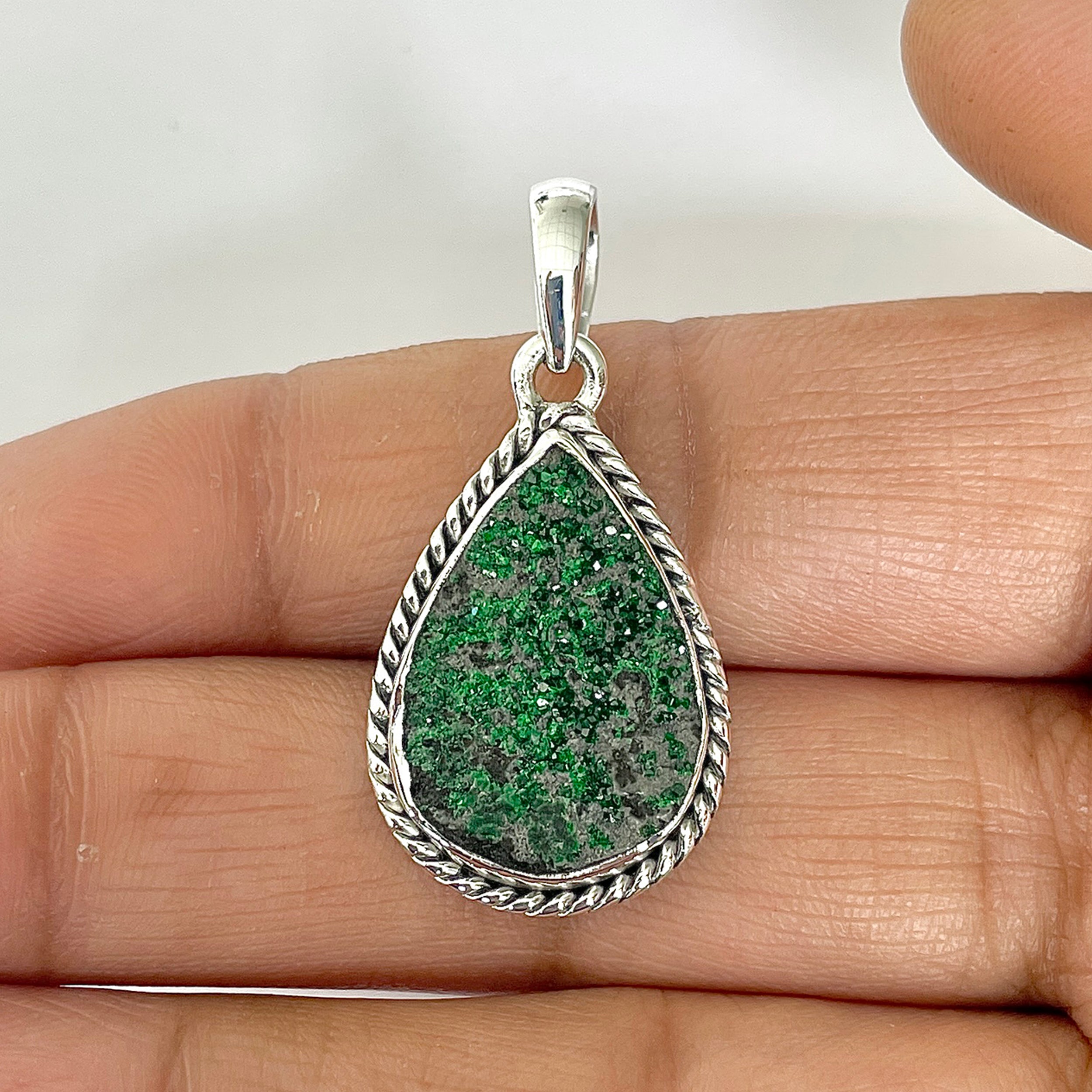 Uvarovite Pendant-(UVR-1-49)